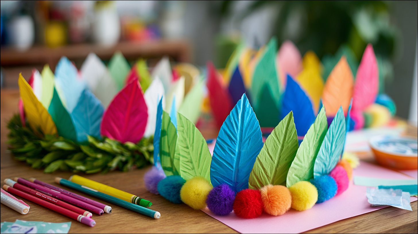 Leaf Crown Headbands With Fall Decorations