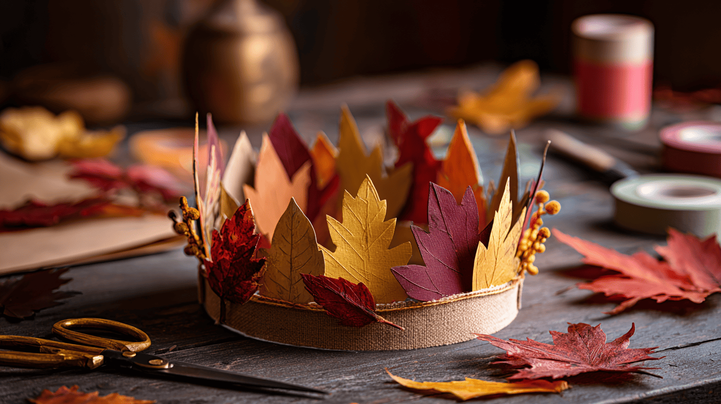 Leaf Crown Or Headband Fall Art Project For Kids