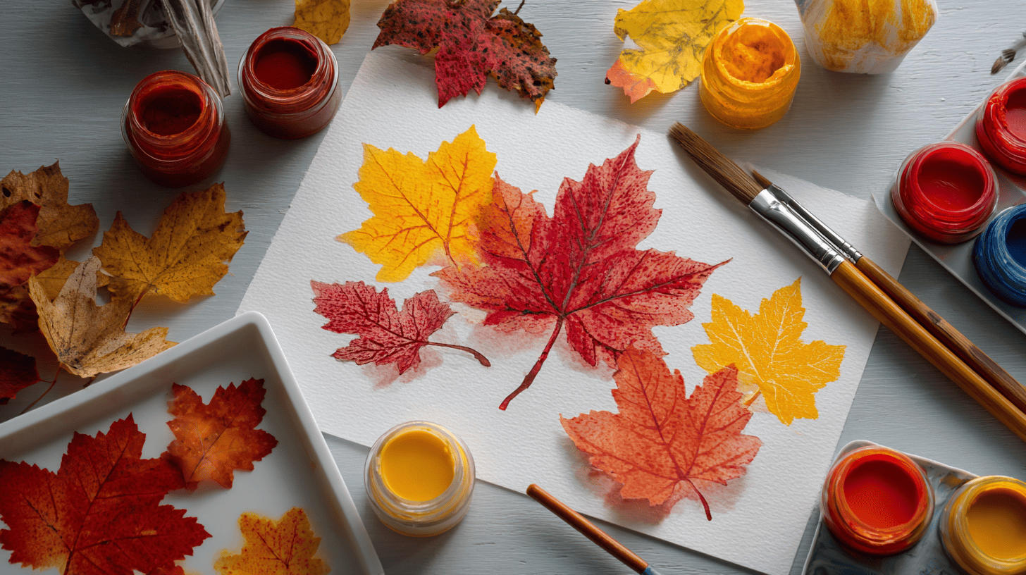 Leaf Painting Thanksgiving Craft For Toddlers