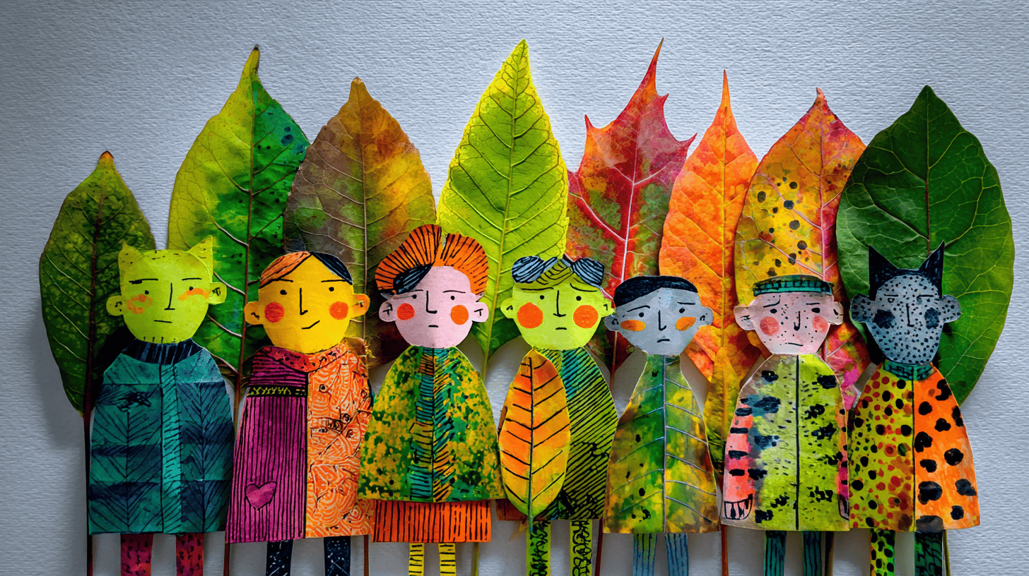 Leaf People Collage Fall Craft