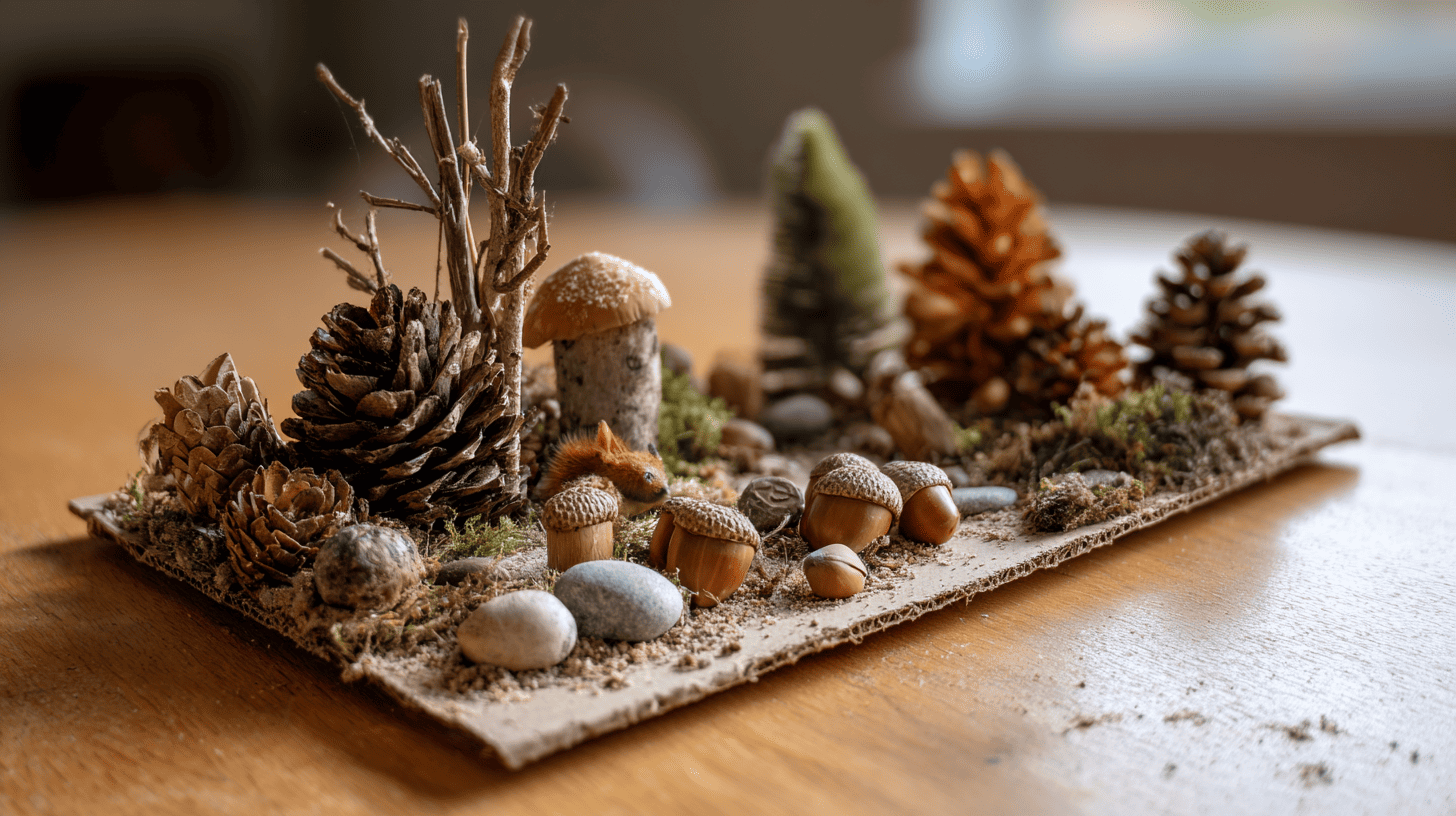 Mini Pinecone Forest With Natural Materials