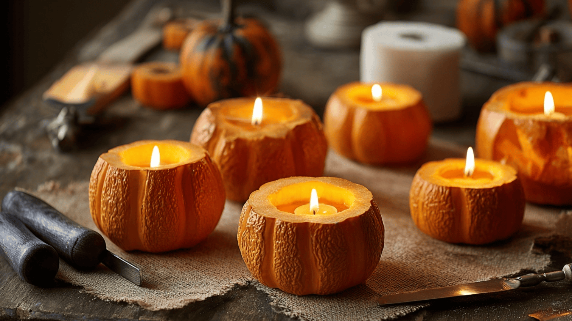 Mini Pumpkin Candle Holders