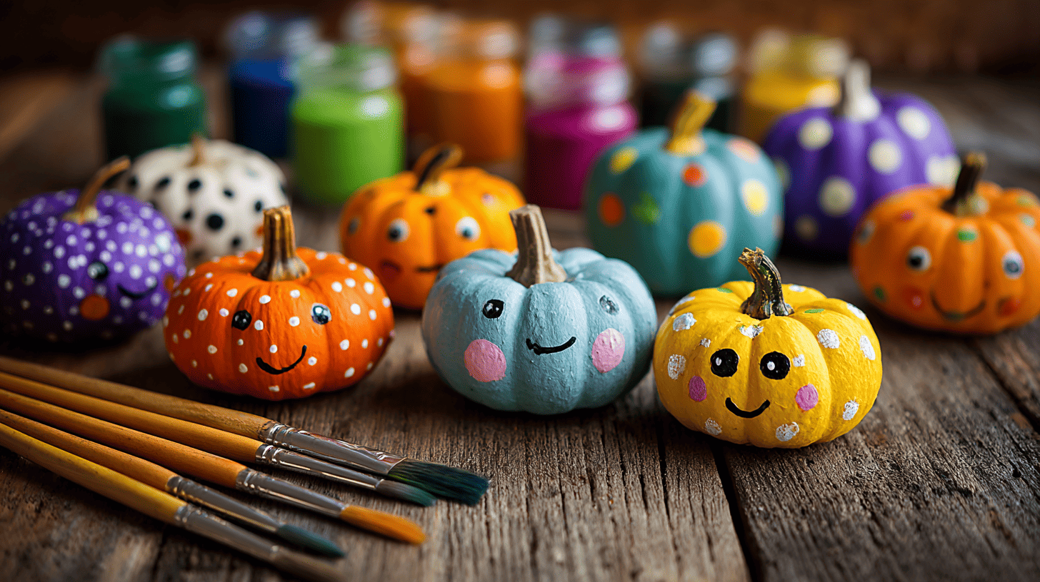 Mini Pumpkin Painting Fall Craft