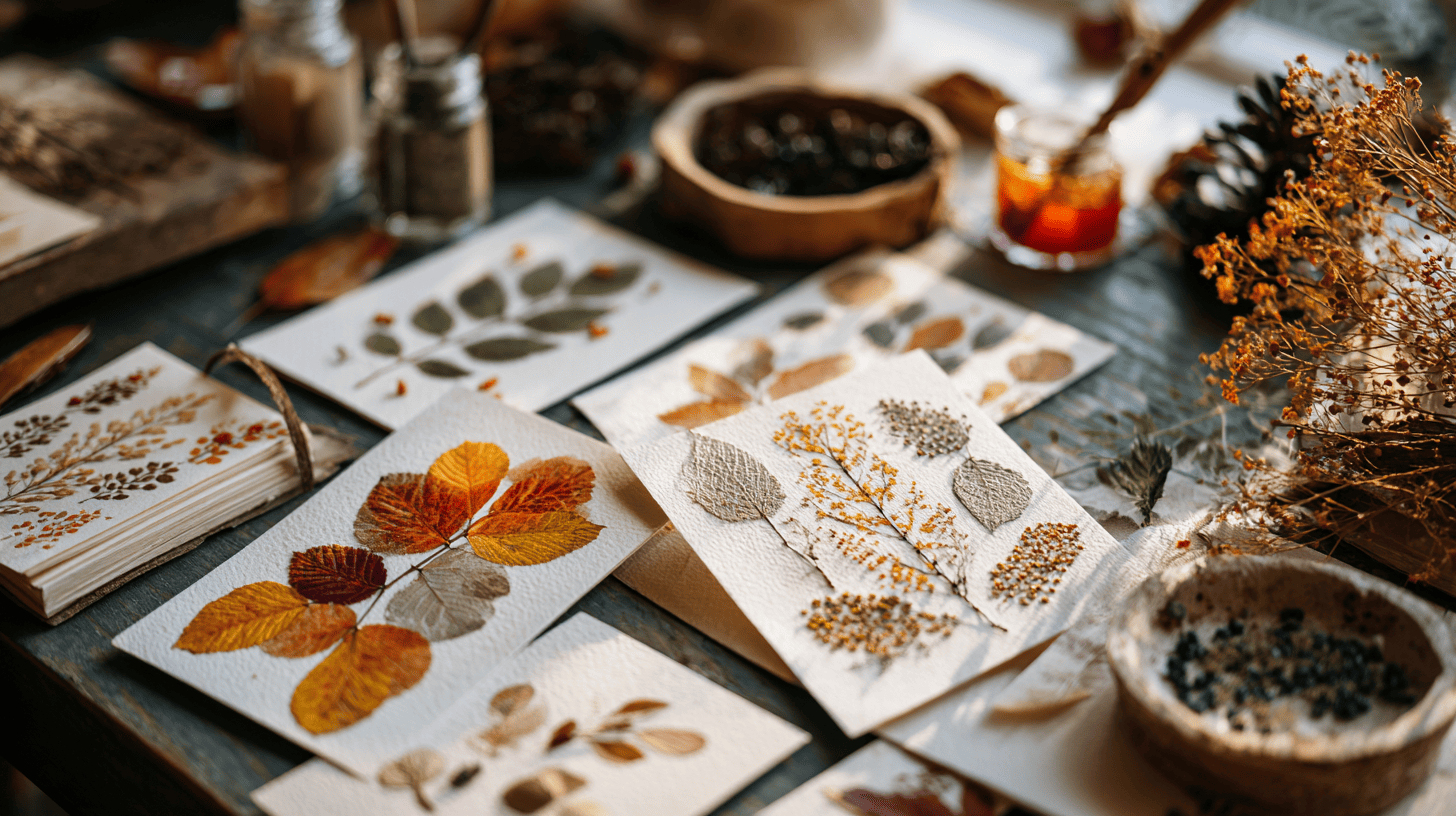 Nature Collage Cards Fall Art For Kids