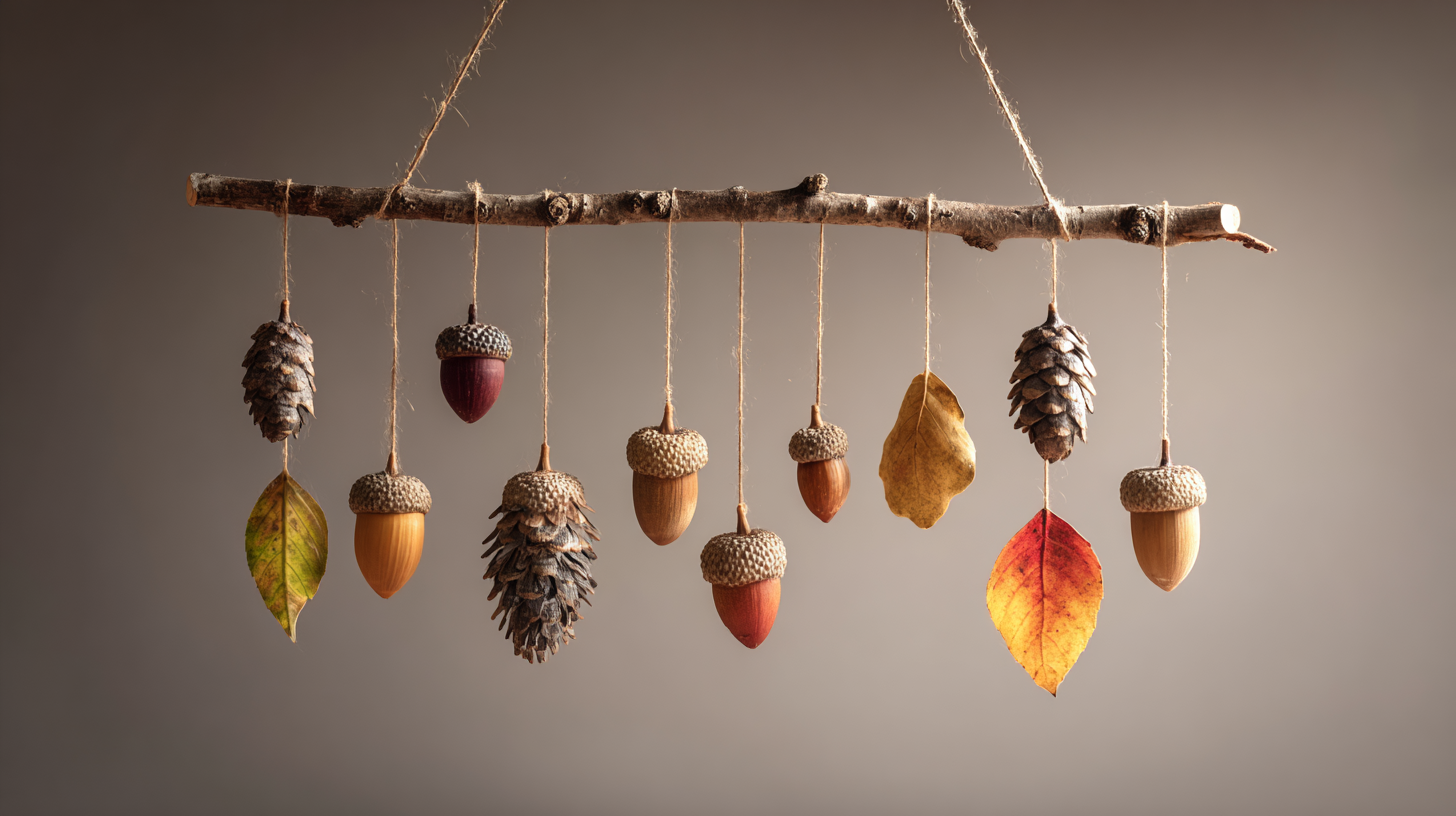 Nature Mobile Fall Craft With Leaves And Acorns