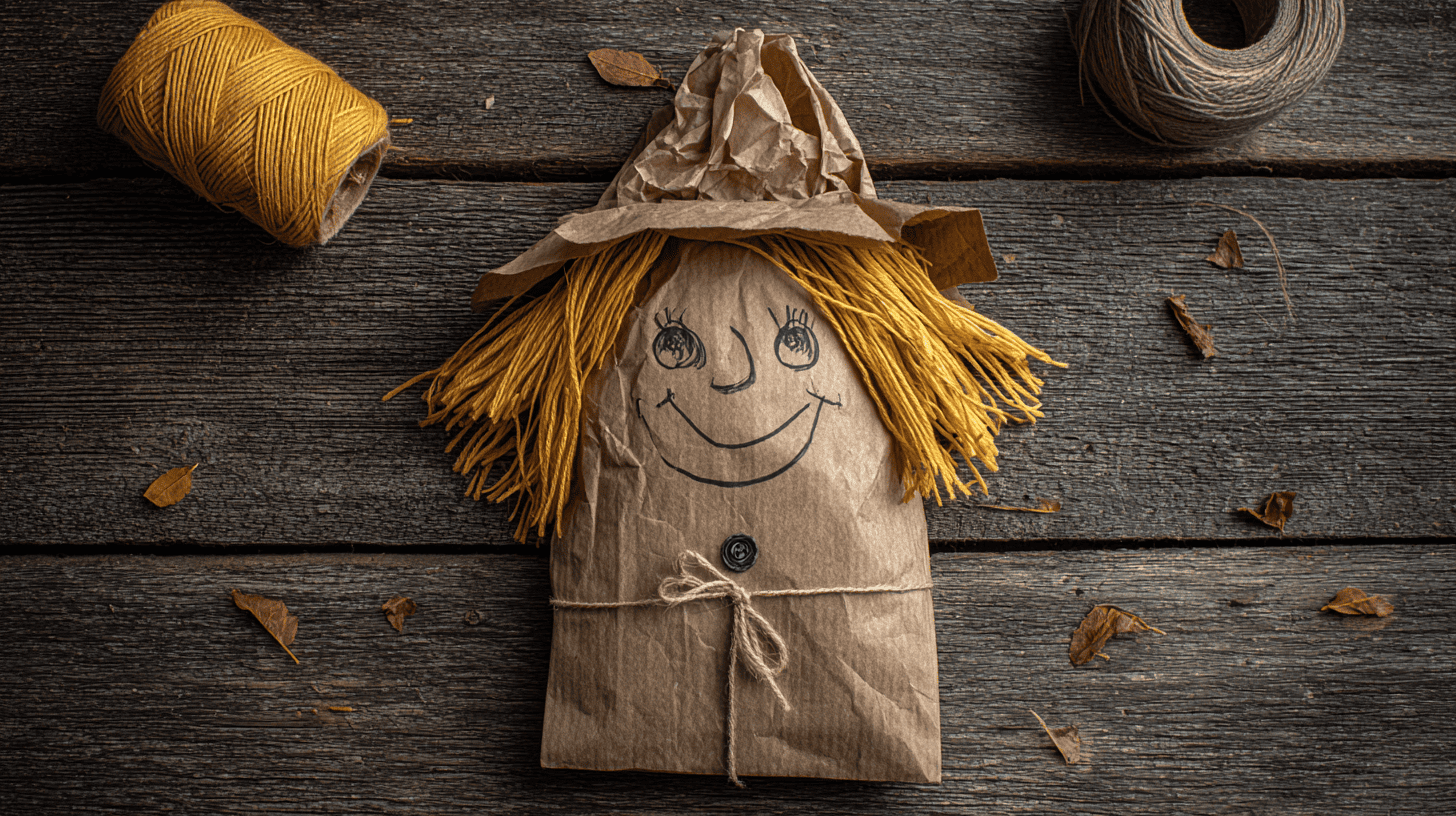 Paper Bag Scarecrow Craft For Toddlers