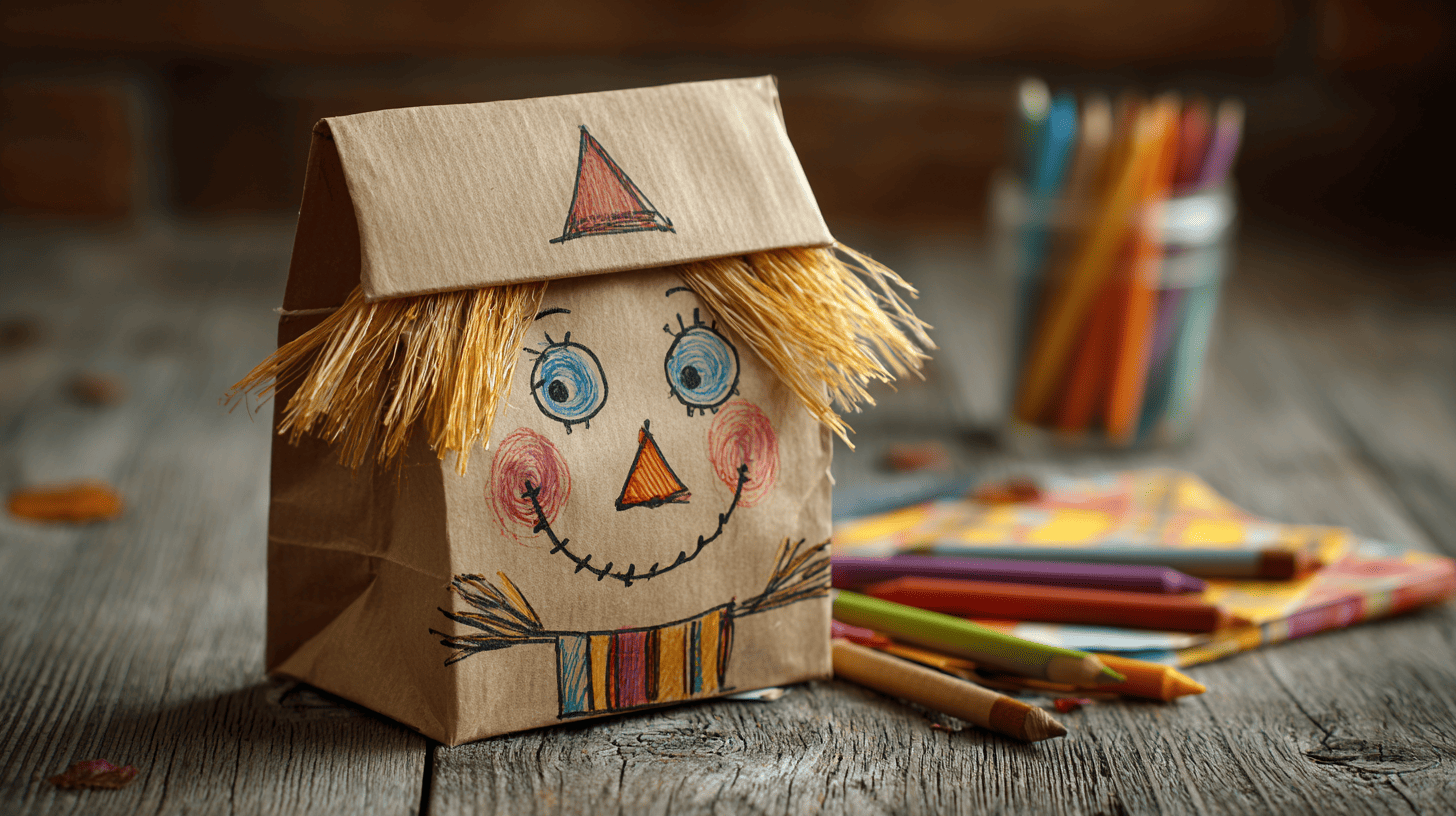Paper Bag Scarecrows Fall Craft