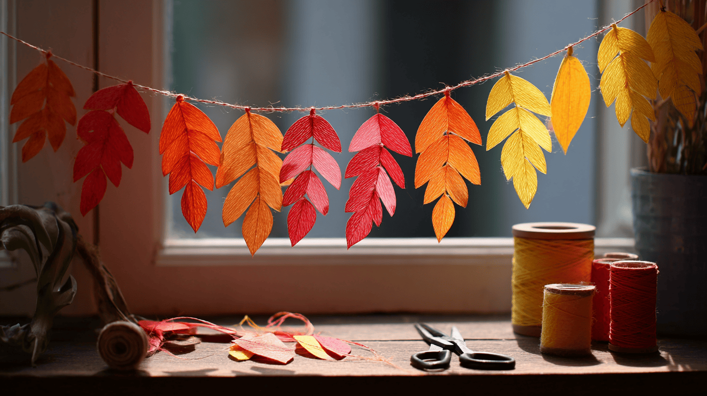 Paper Leaf Garland Fall Art Project For Kids
