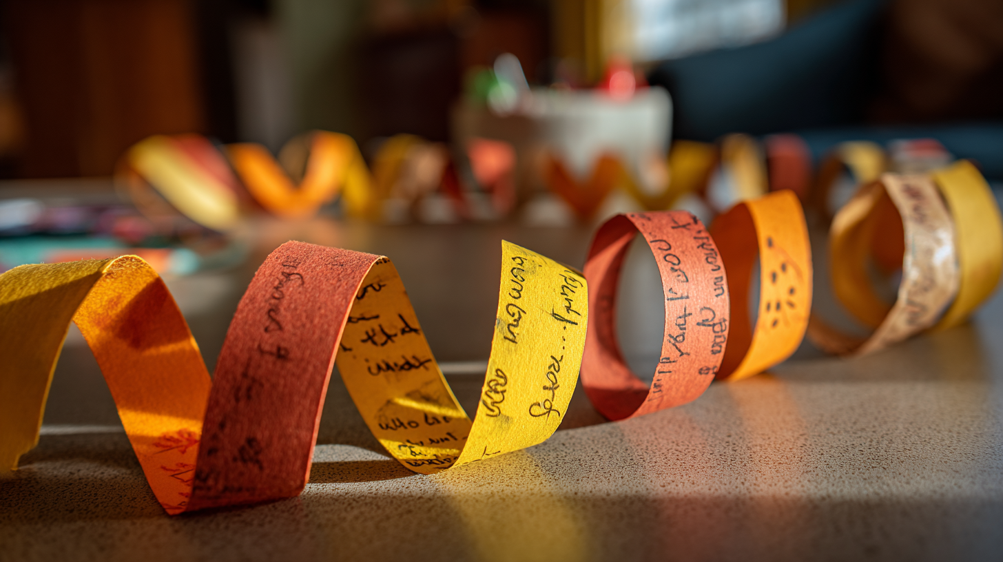 Paper Leaf Thankful Chain For Toddlers
