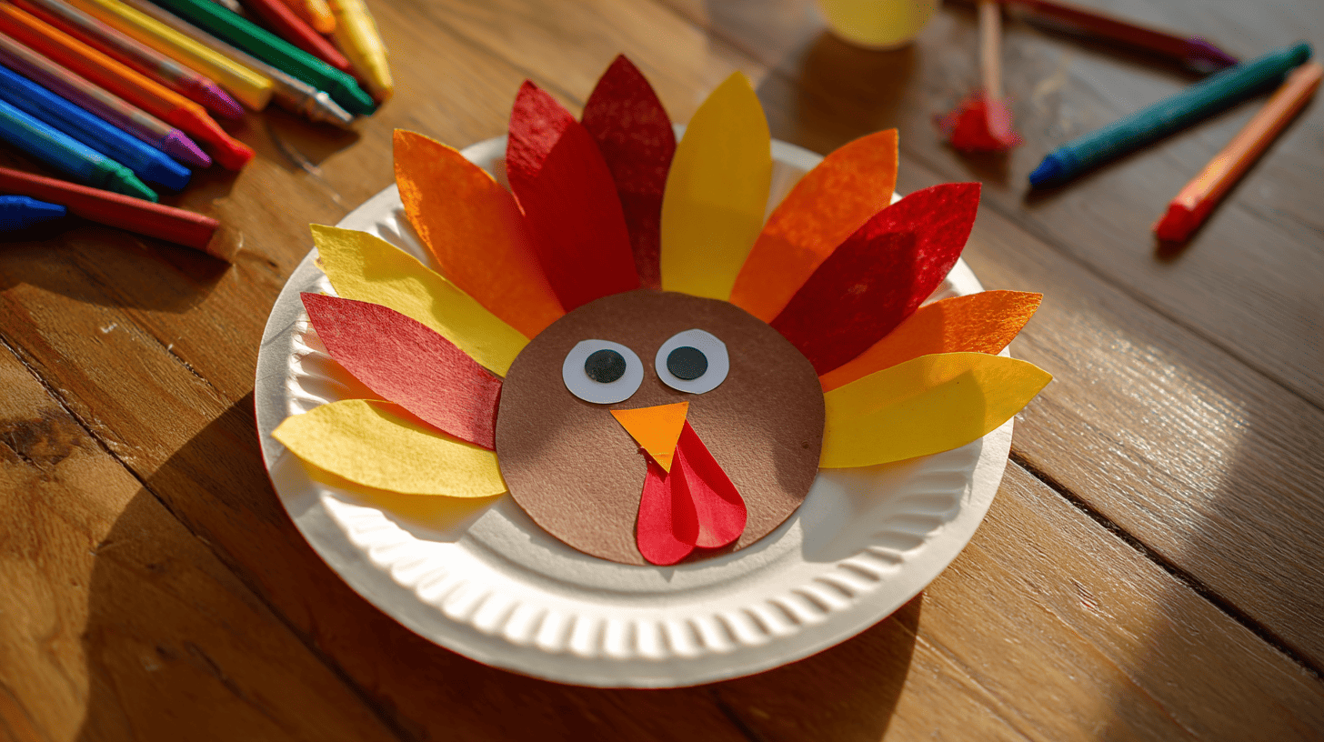 Paper Plate Turkey Craft For Toddlers