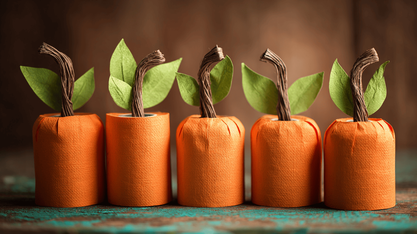 Paper Roll Pumpkin Patch Craft