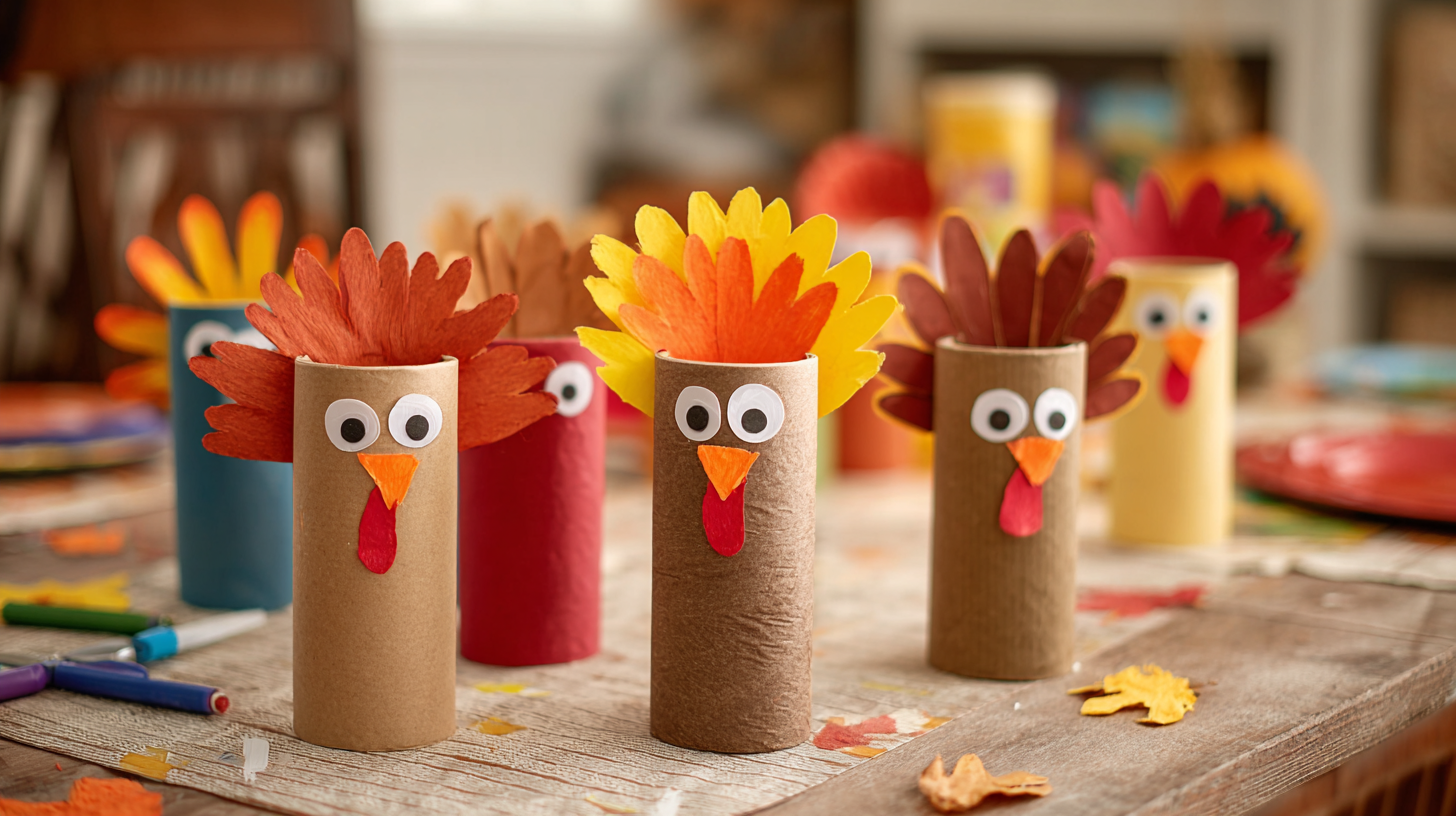 Paper Roll Turkey Craft For Preschoolers