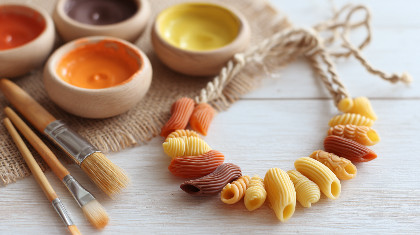 Pasta Necklace Thanksgiving Craft For Toddlers