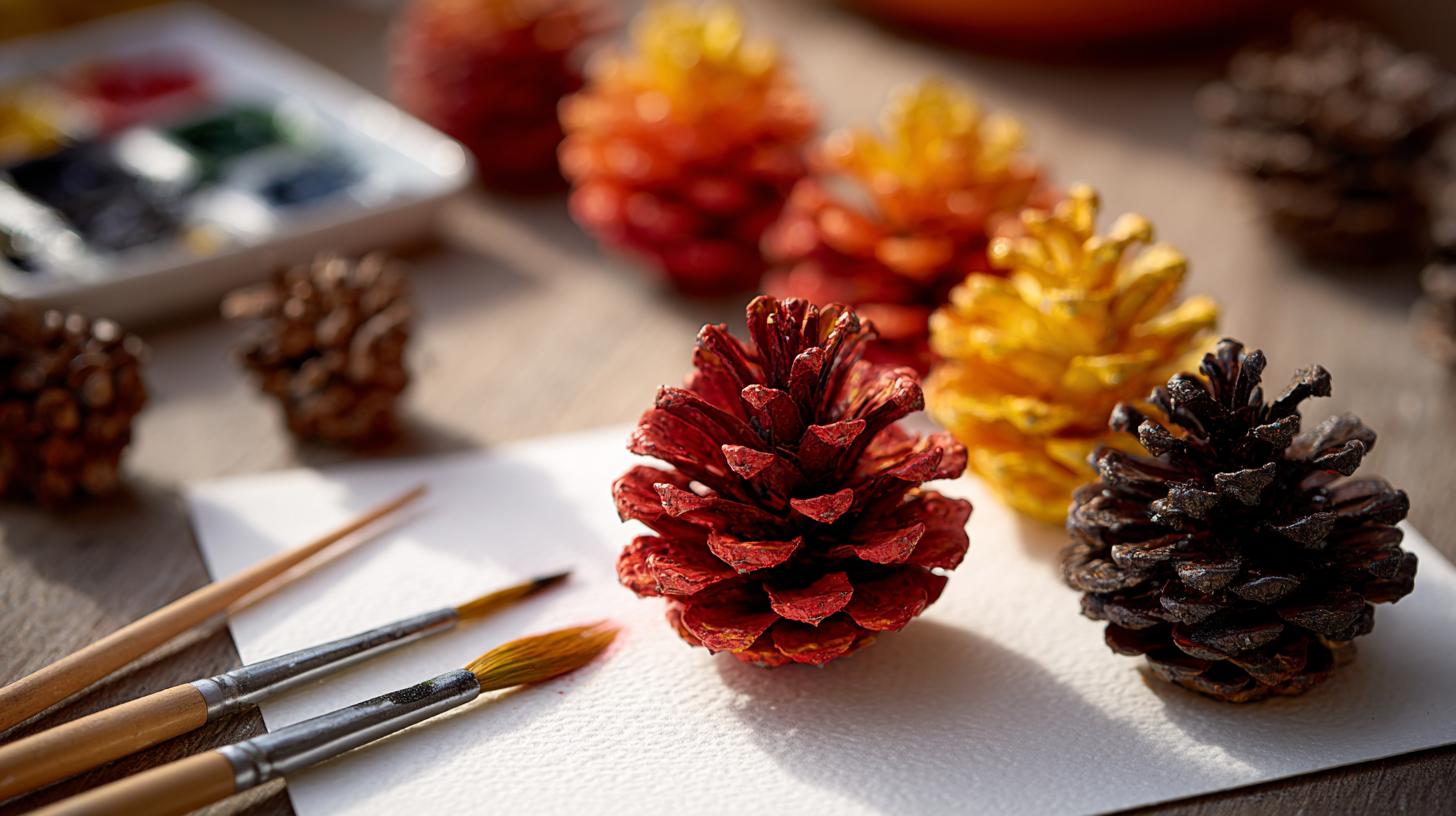 Pinecone Painting Thanksgiving Craft For Toddlers