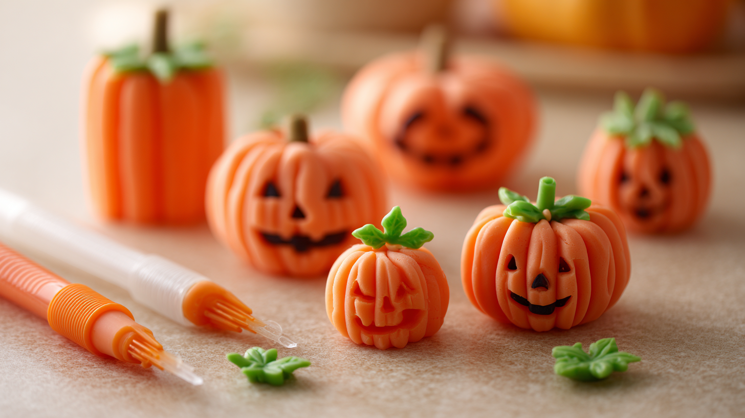 Playdough Pumpkin Carving With Plastic Tools
