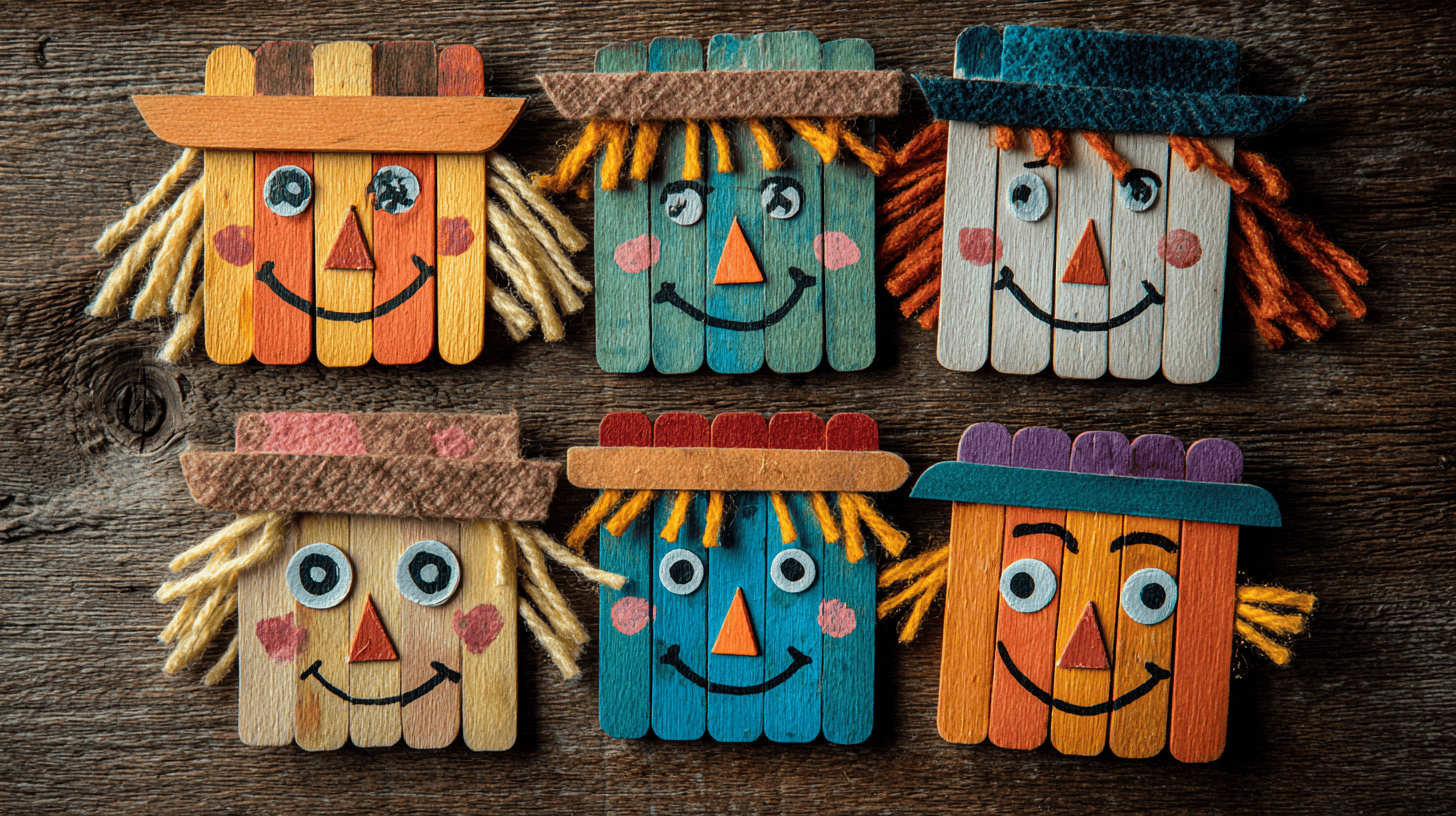 Popsicle Stick Scarecrows