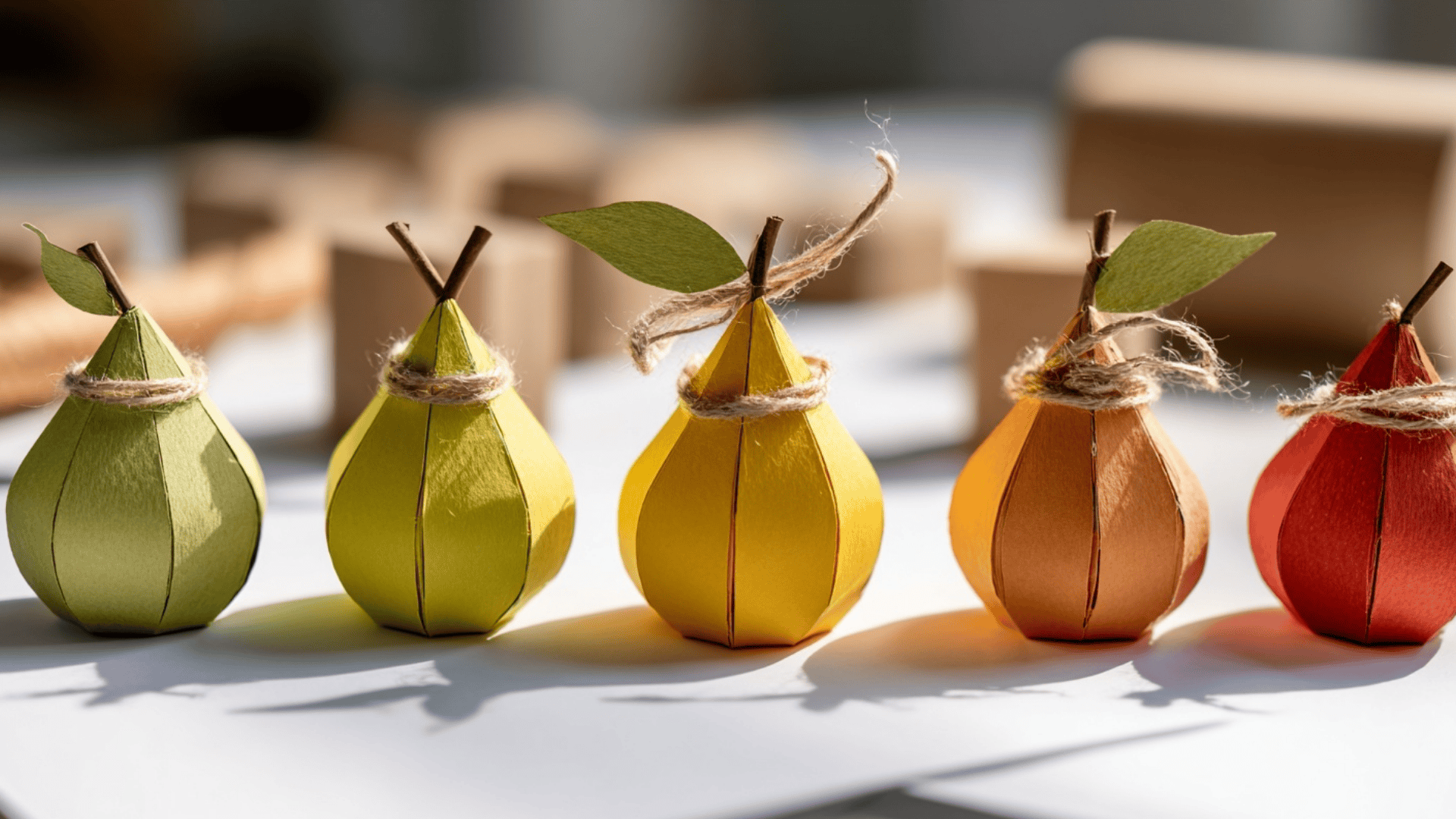 Printable Paper Apple & Pear Ornaments