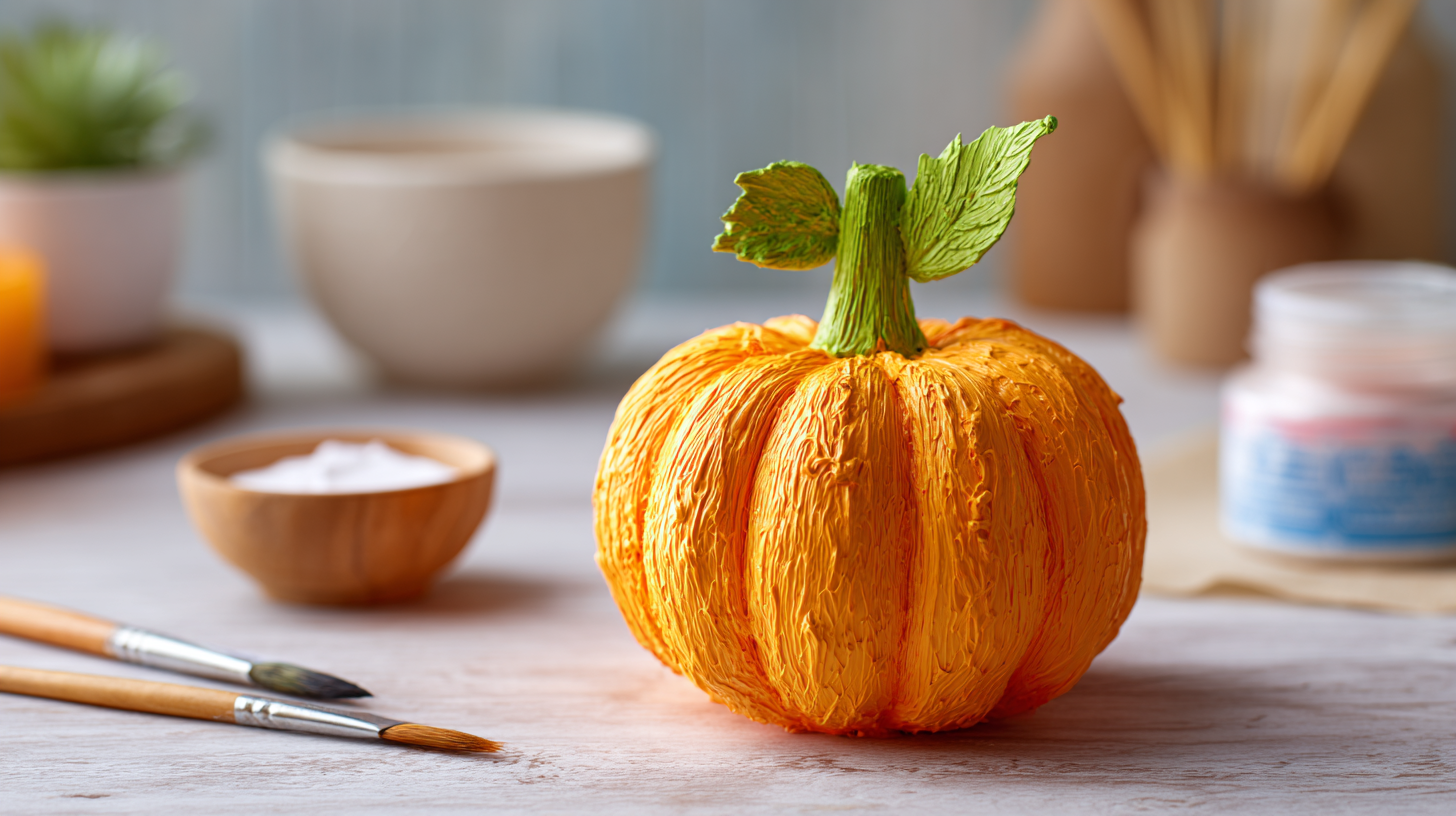 Puffy Paint Pumpkin Craft For Toddlers