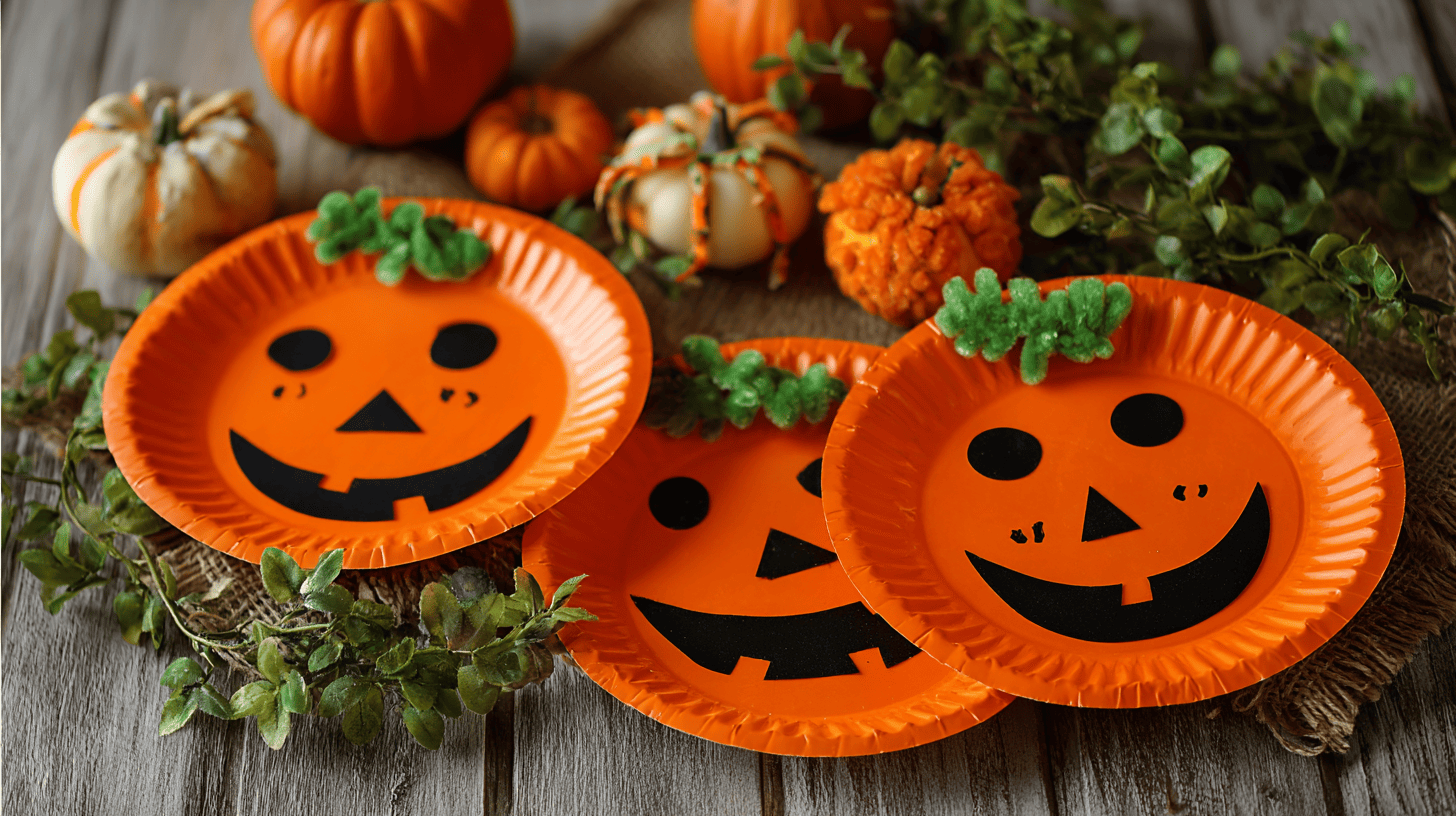 Pumpkin Paper Plate Craft