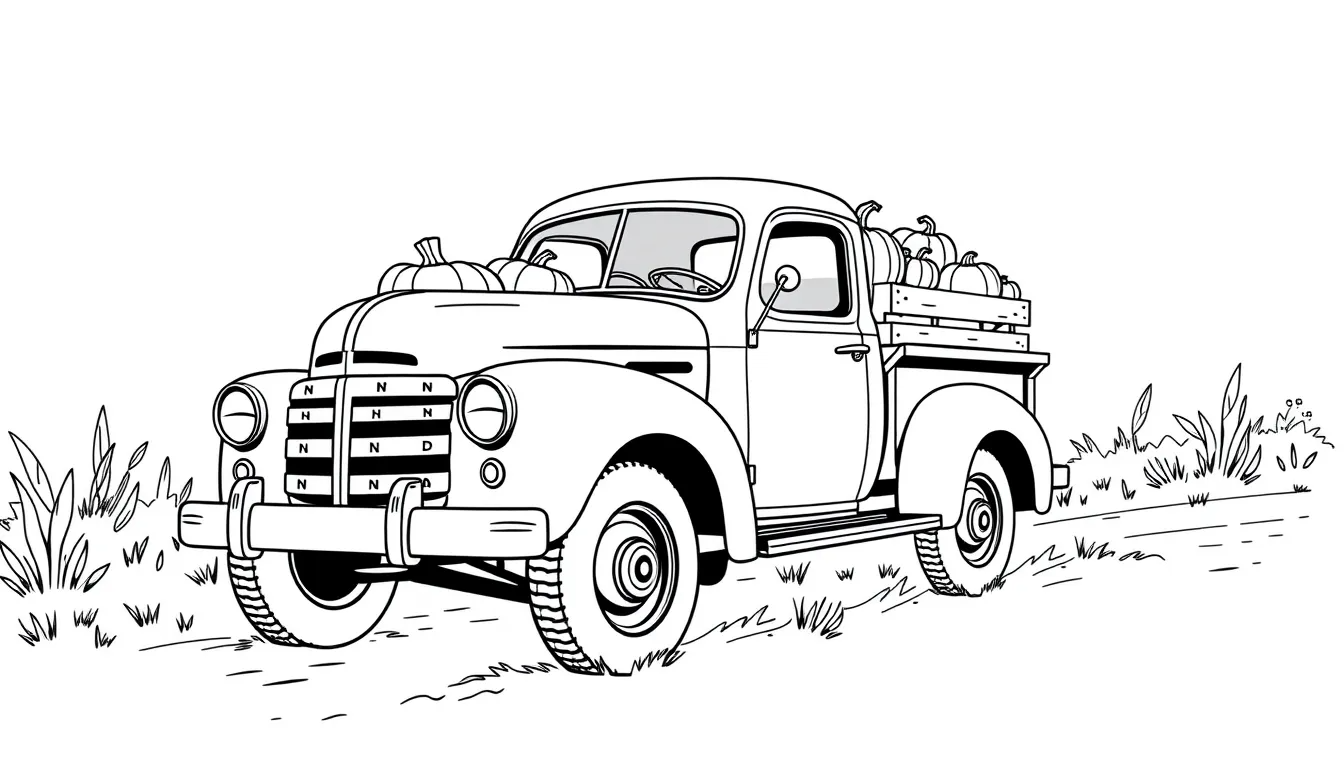 Pumpkin Pickup Truck