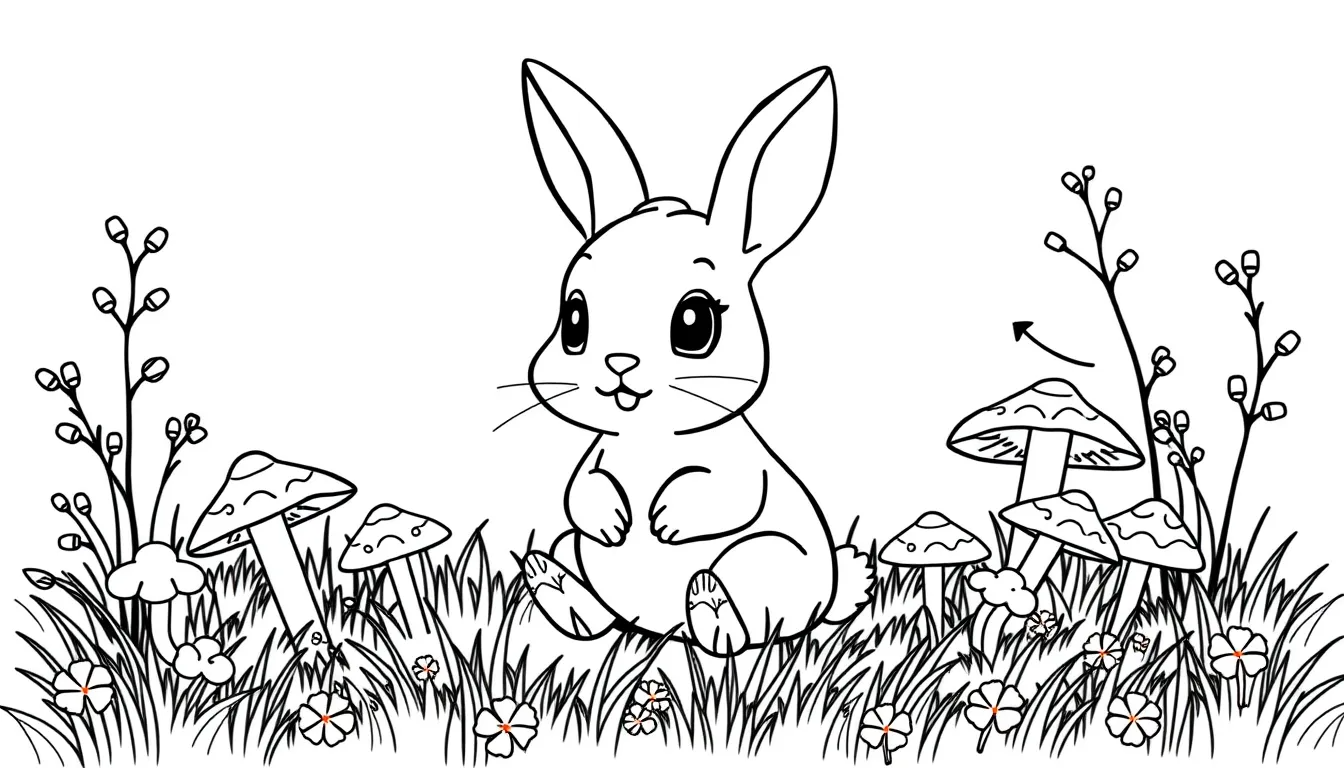 Rabbit in Autumn Meadow