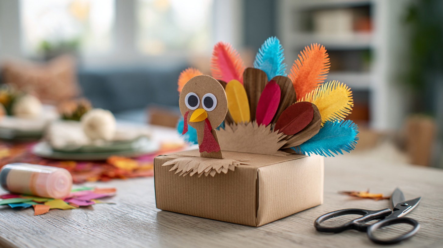 Recycled Box Turkey Craft For Toddlers