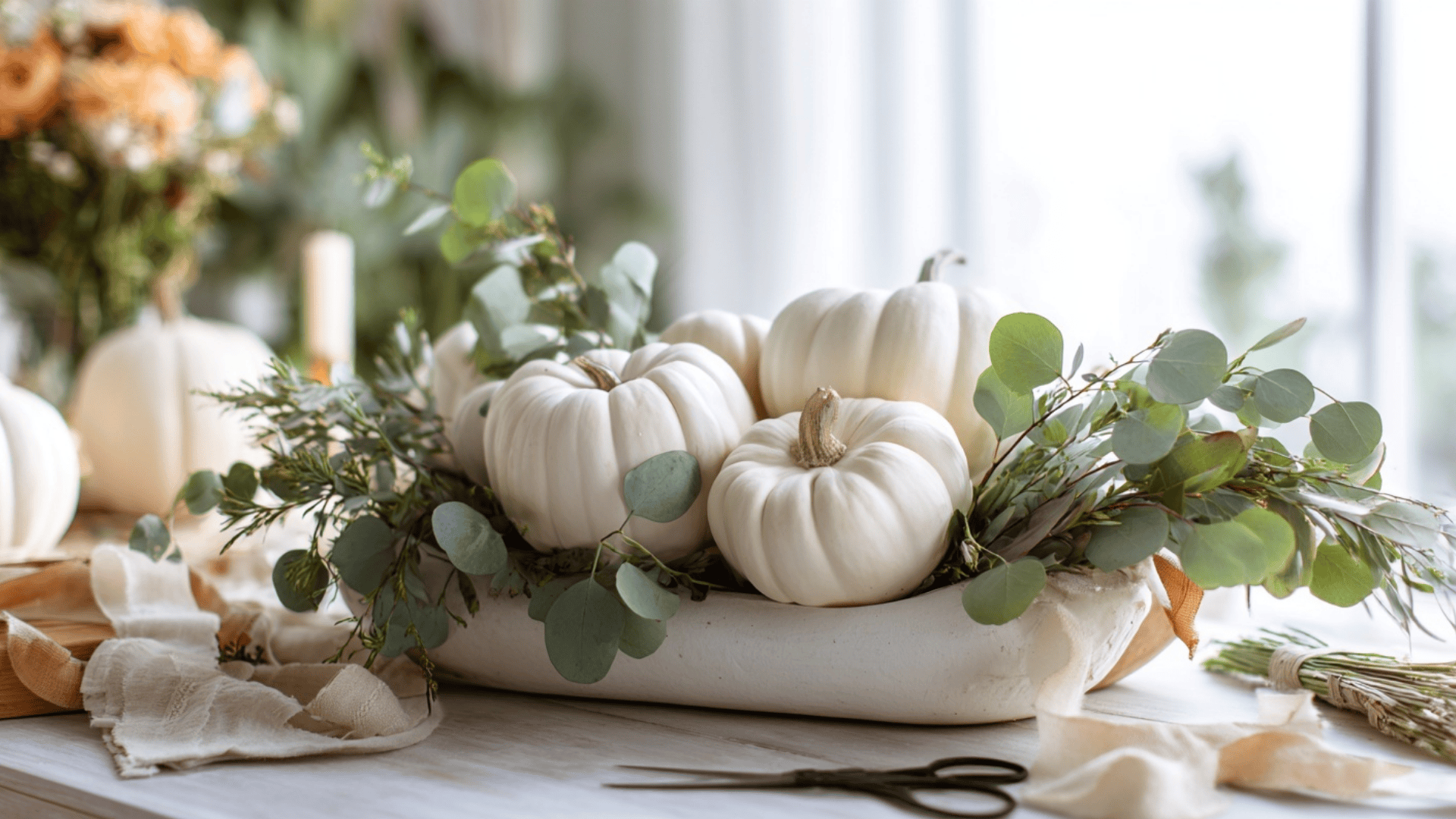 Rustic White Pumpkin