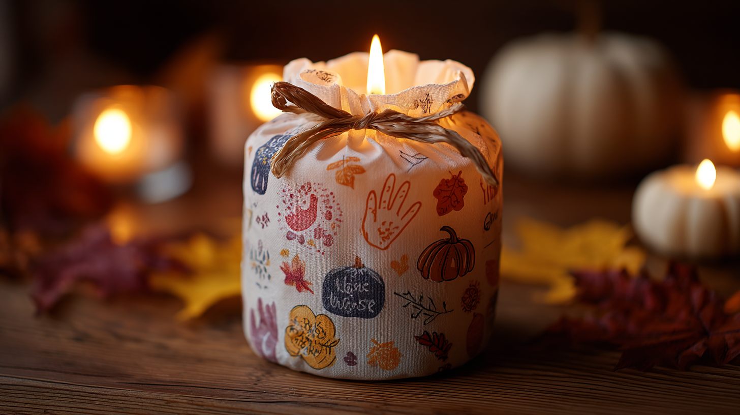 Thanksgiving Candle Wrap Craft For Toddlers