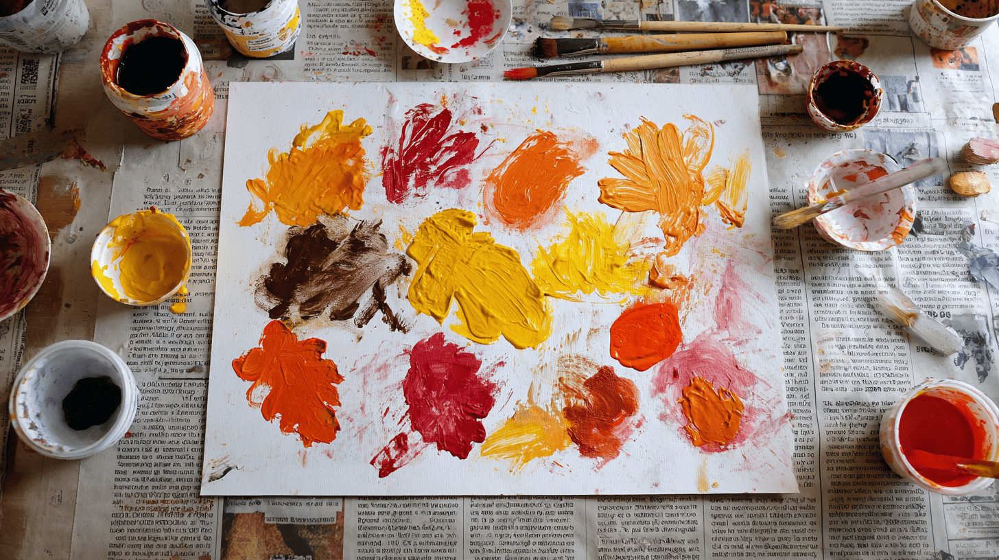 Thanksgiving Finger Painting Craft For Toddlers