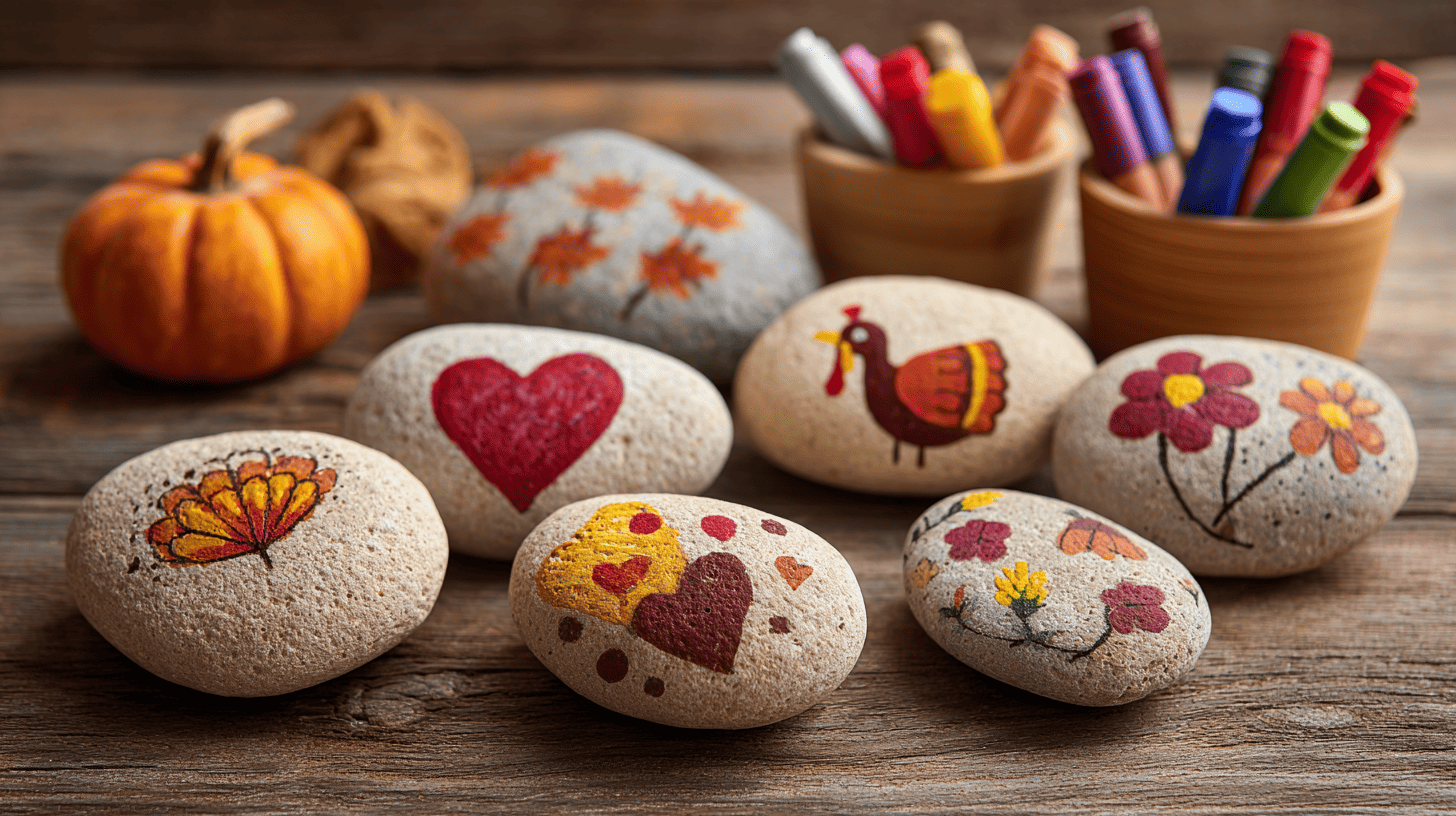 Thanksgiving Memory Rocks Craft For Toddlers