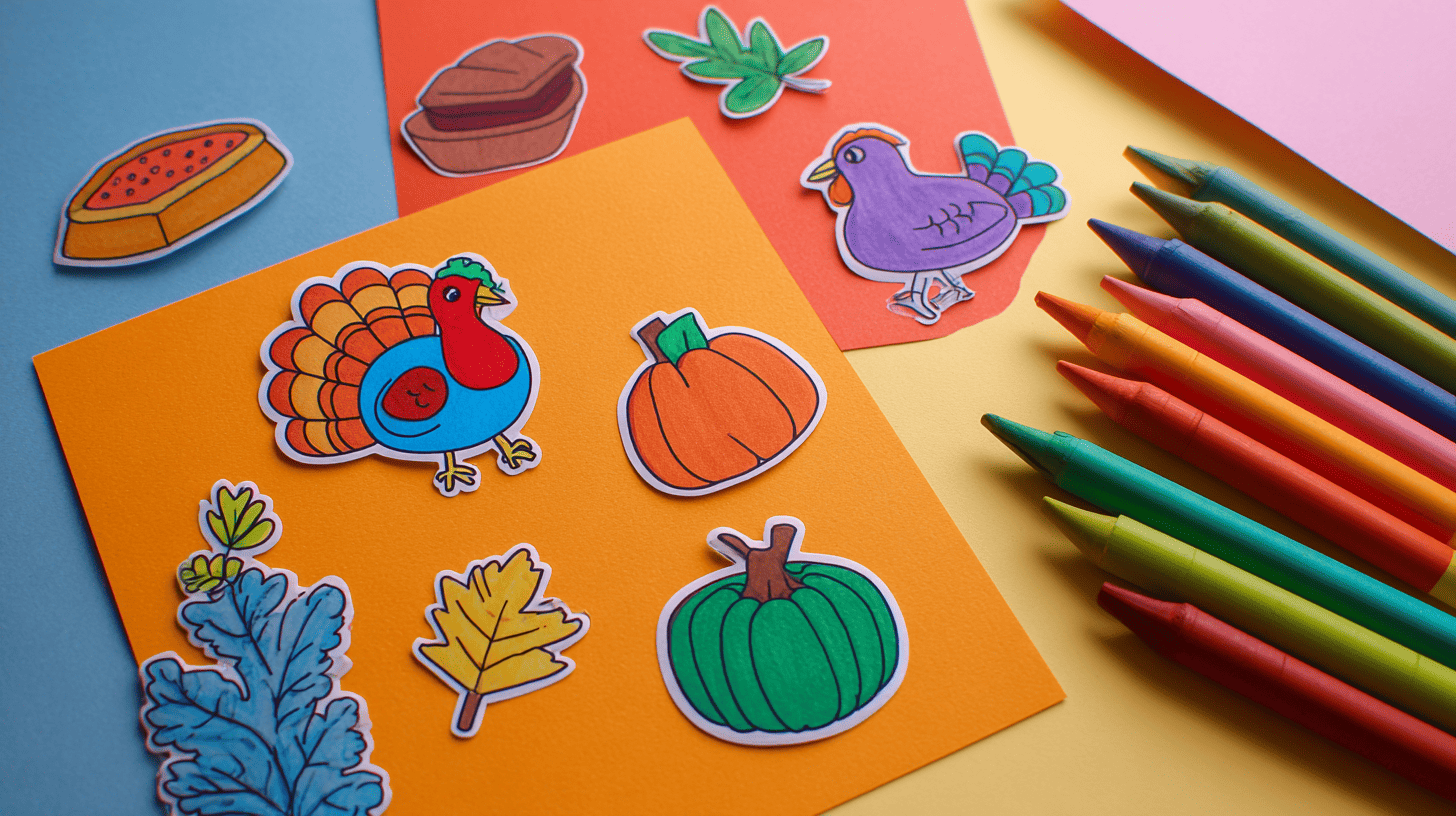 Thanksgiving Sticker Scene Craft For Toddlers