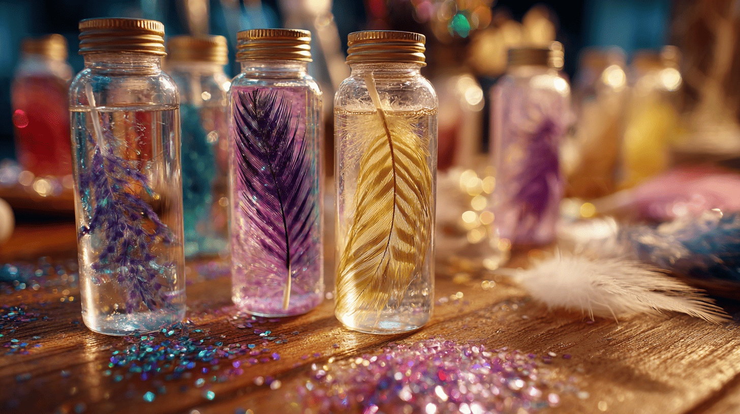 Turkey Feather Sensory Bottles For Toddlers