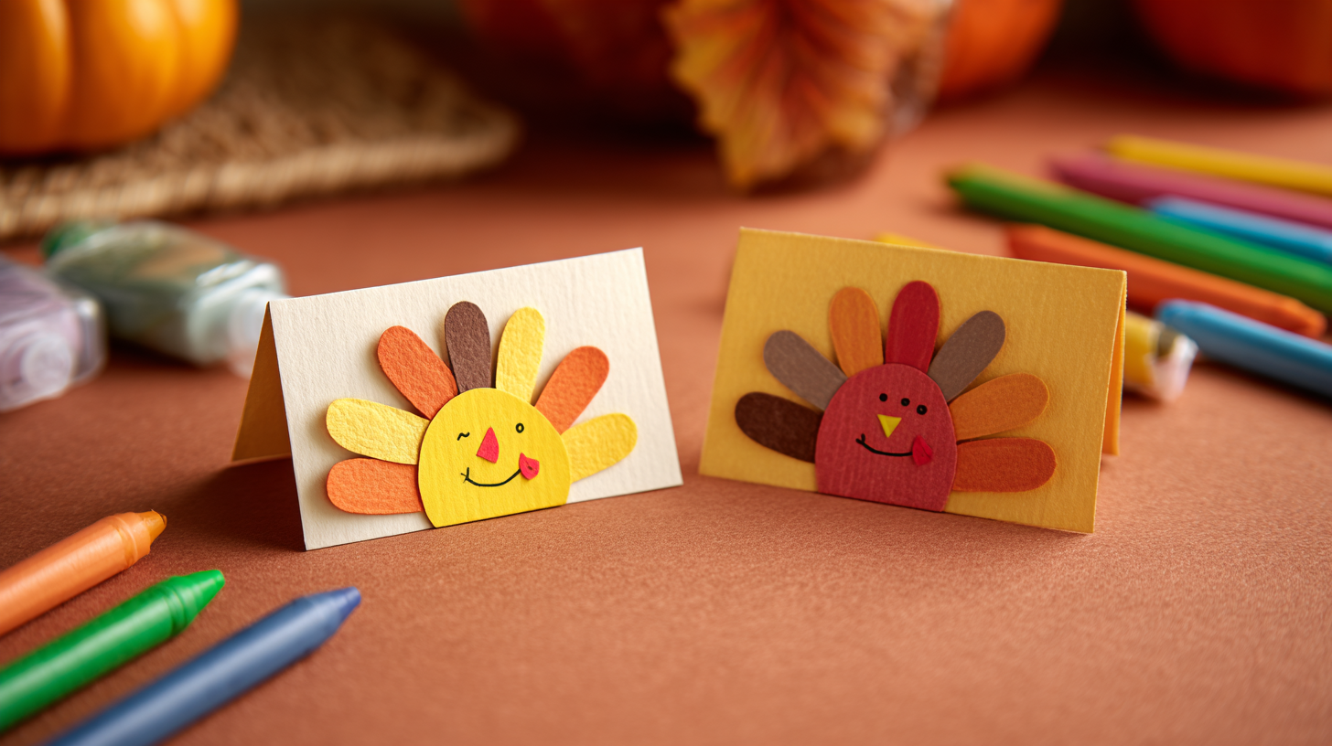 Turkey Gratitude Cards For Toddlers