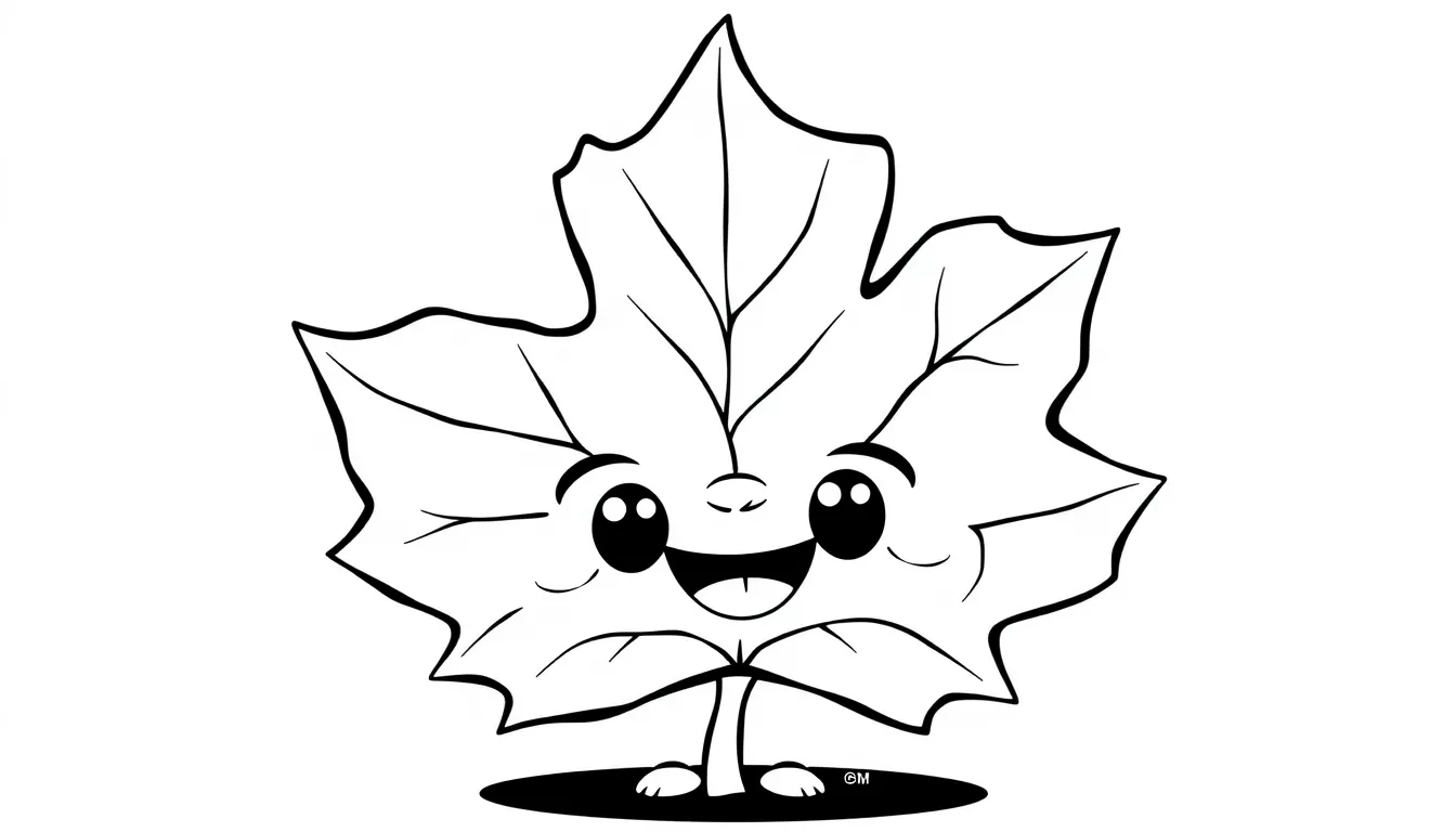 maple leaf with a face