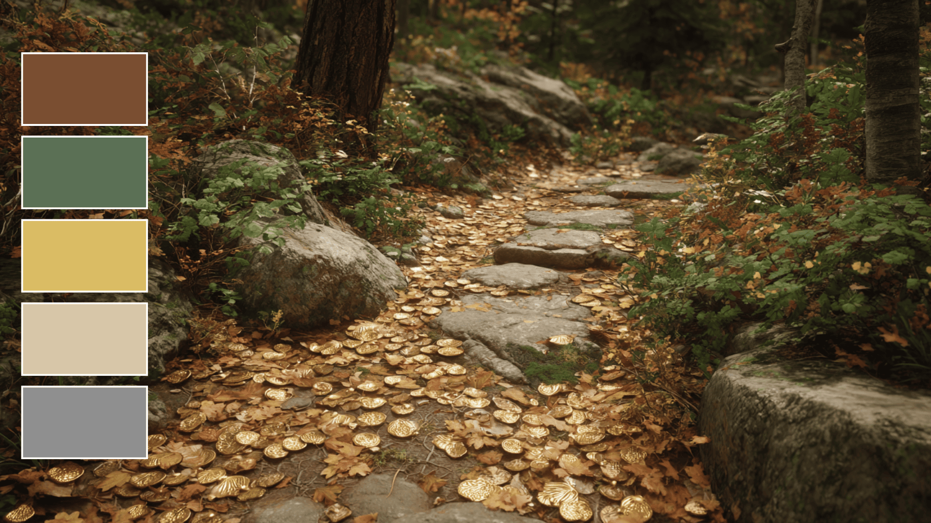 pinecone trail fall color palette