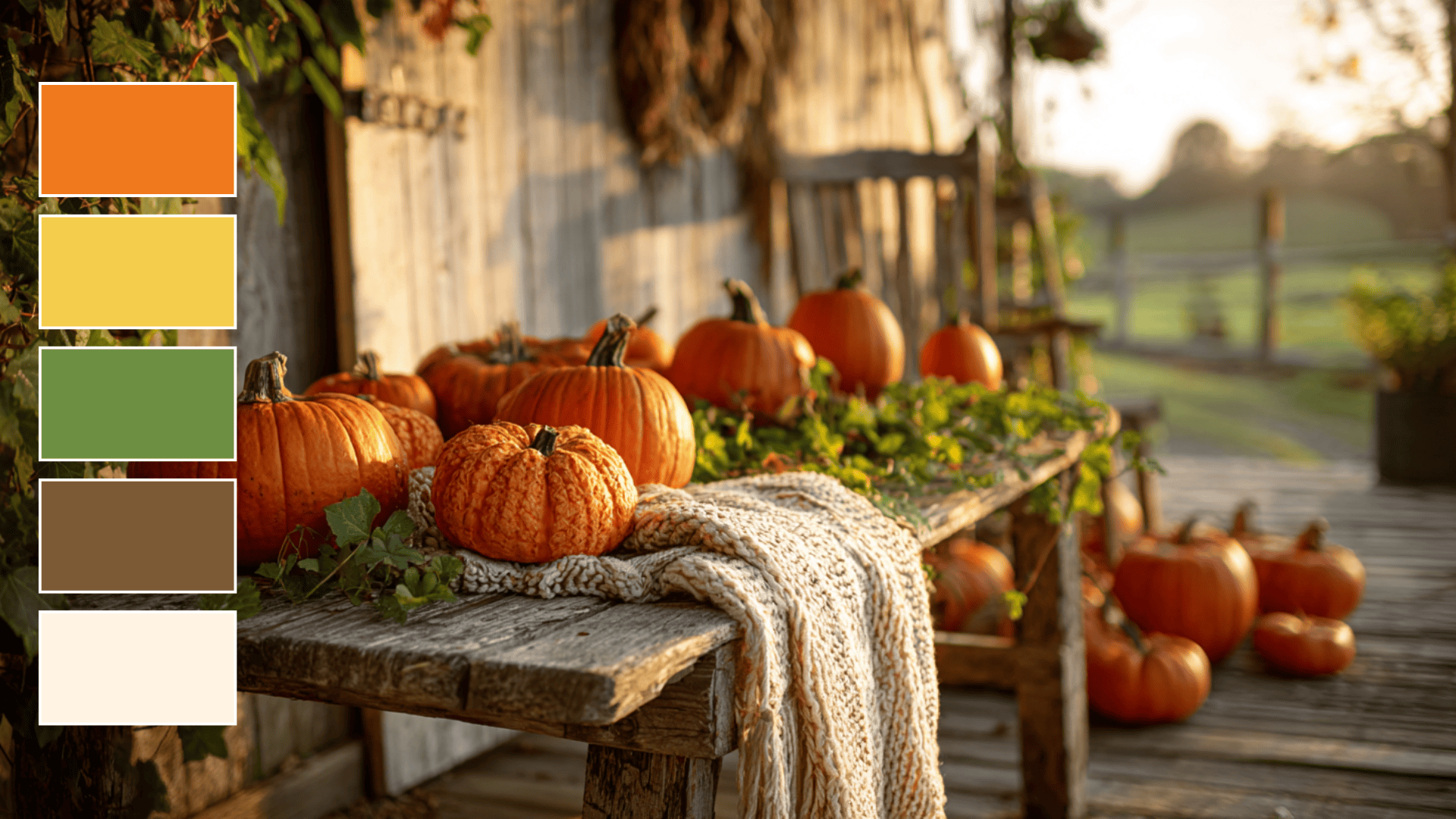 pumpkin patch glow fall color palette