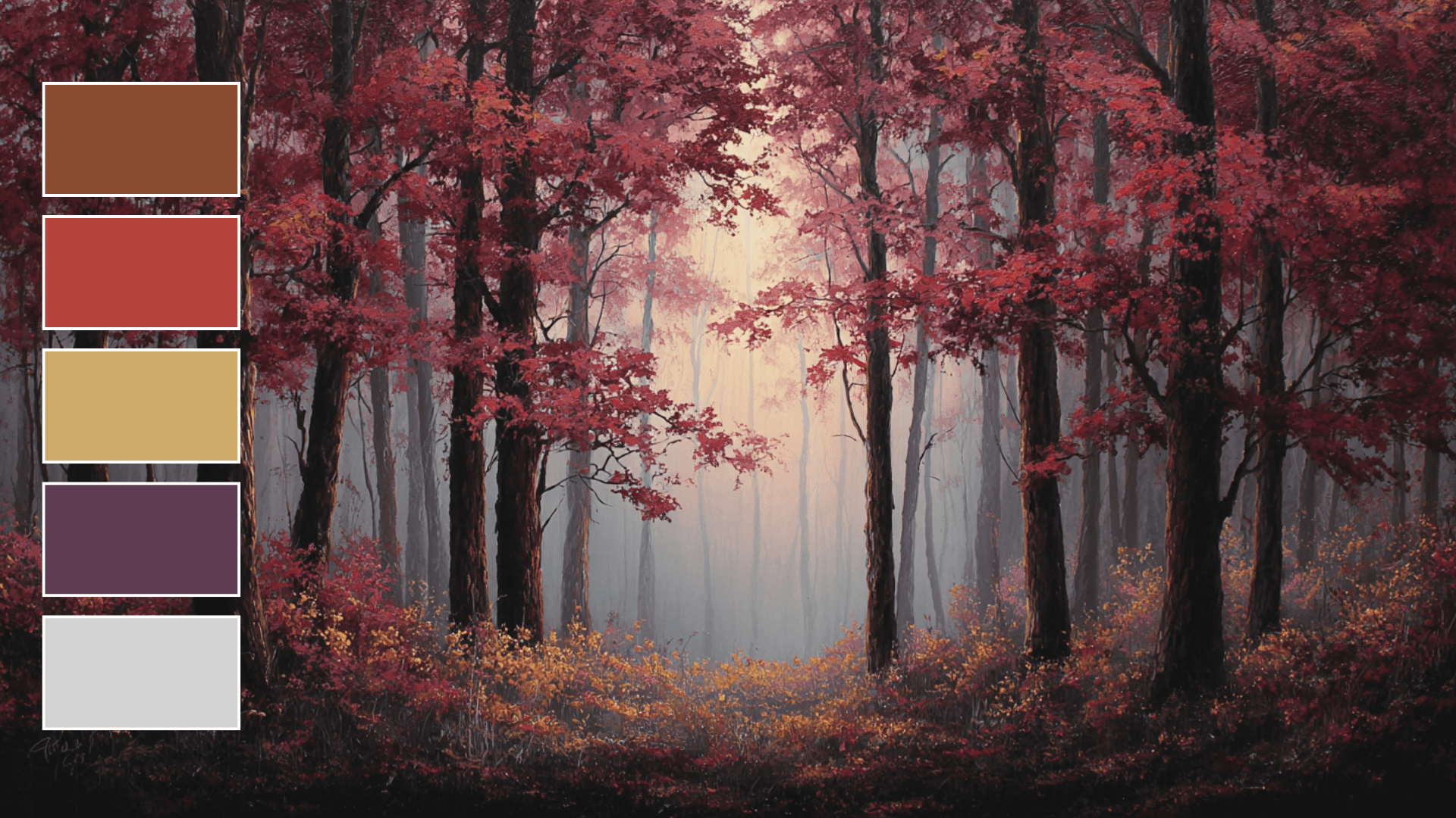 smoky maple fall color palette