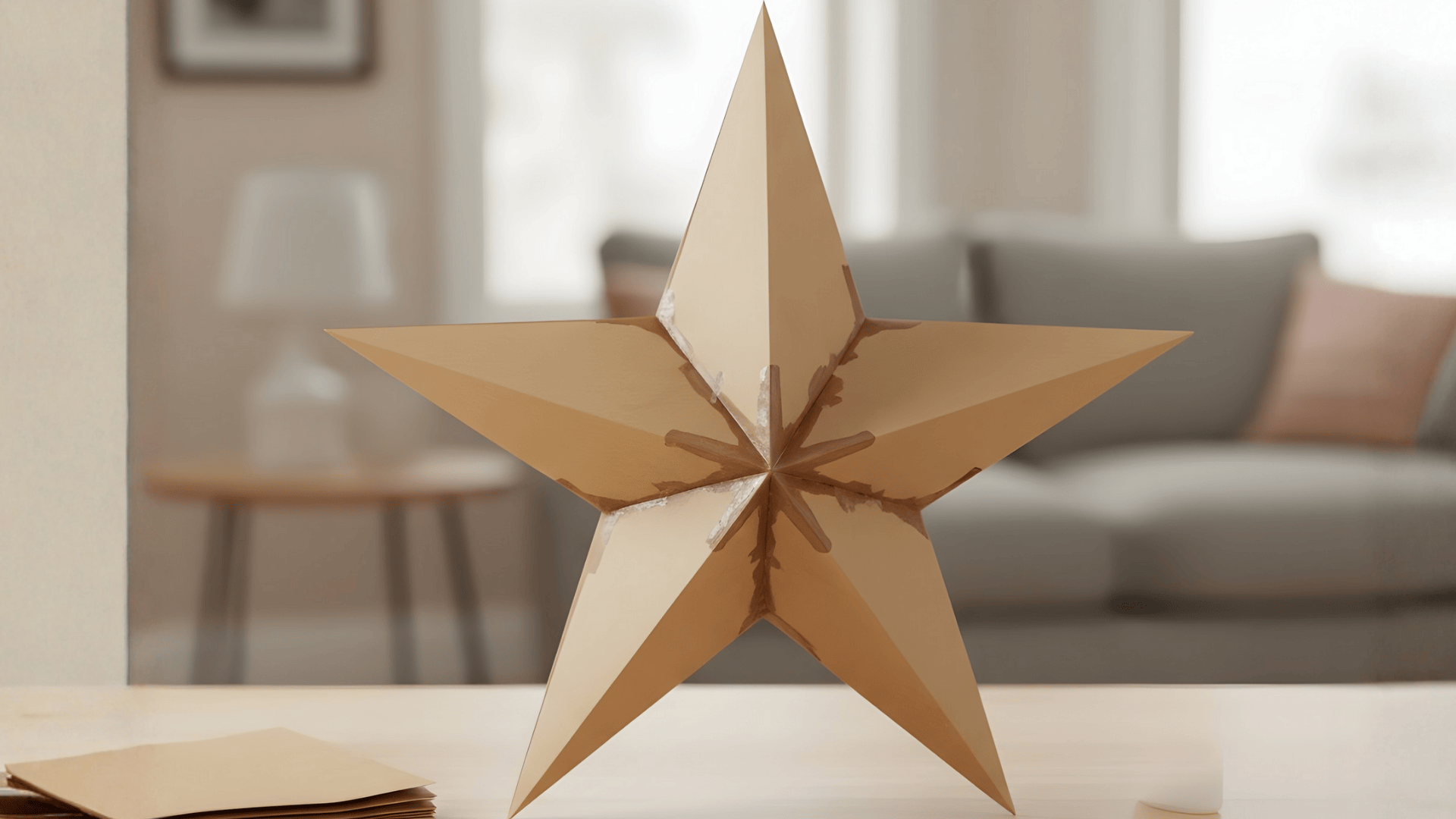 3 d star made from paper bags