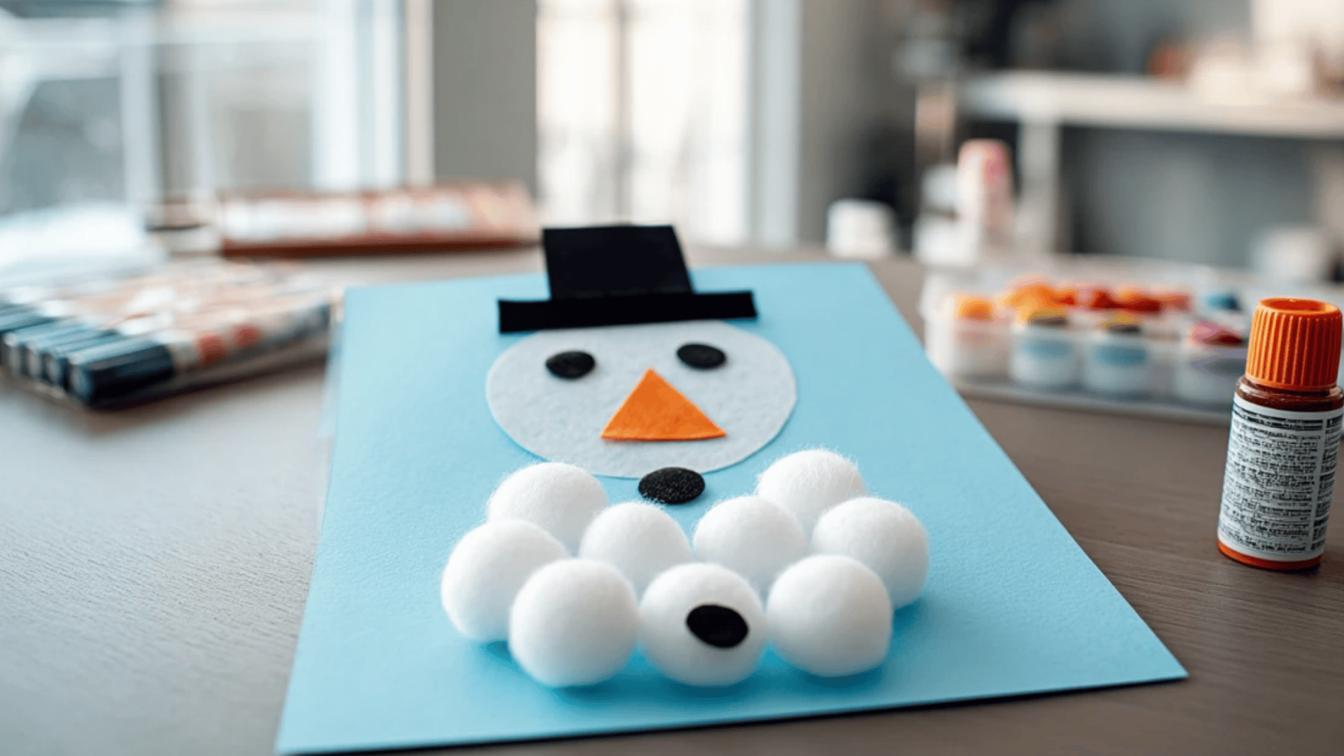 _Cotton Ball Snowman