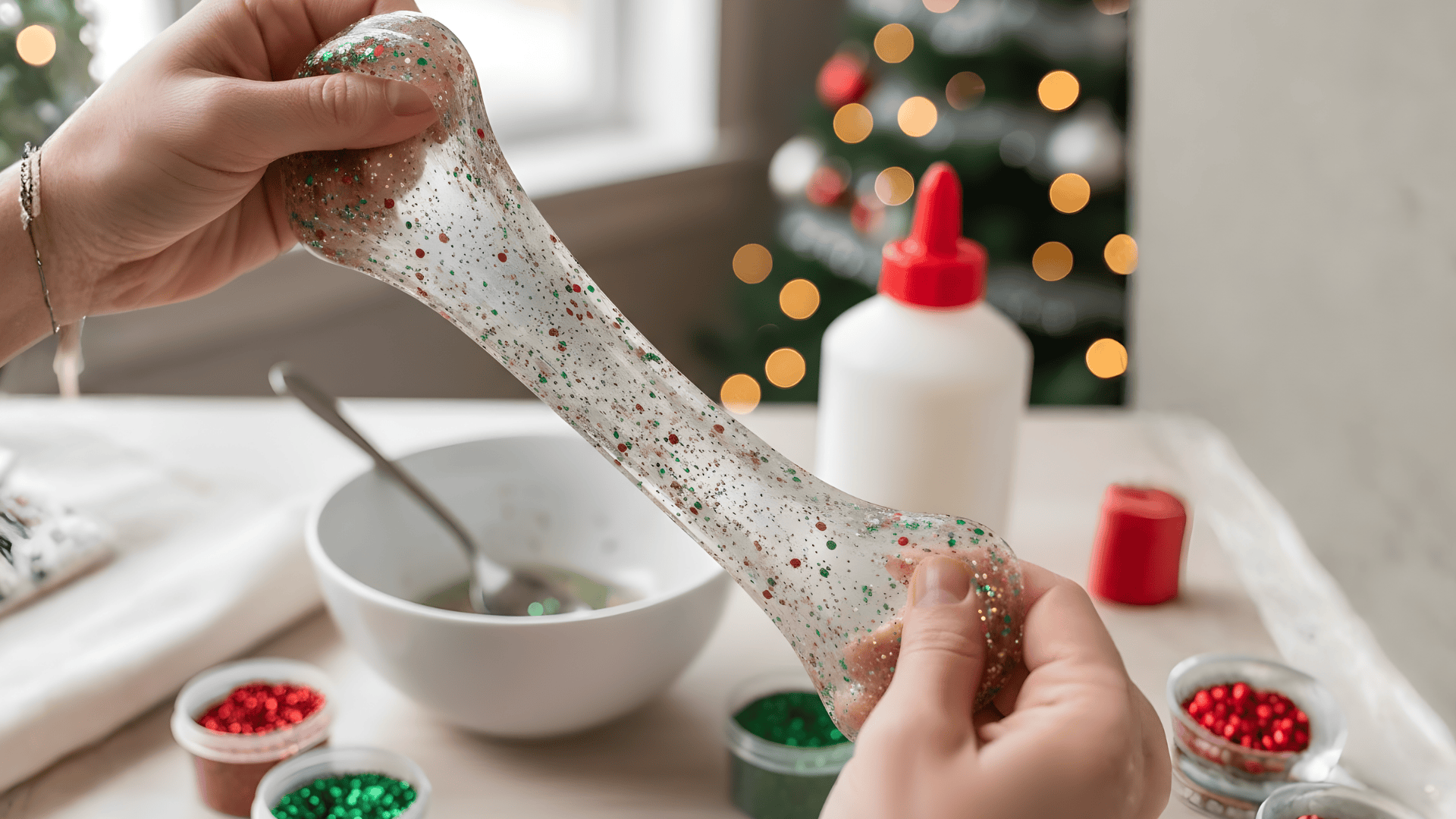 christmas glitter slime
