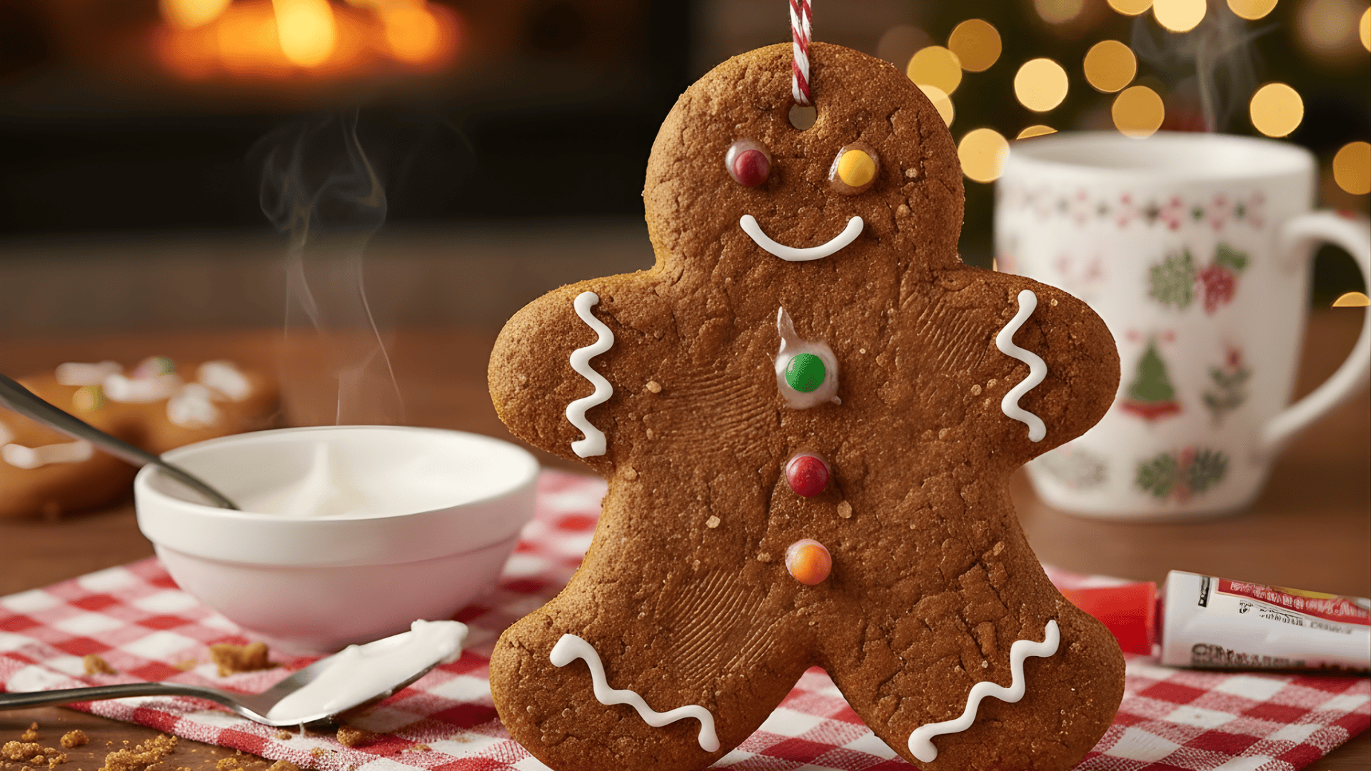 cinnamon dough gingerbread man ornament