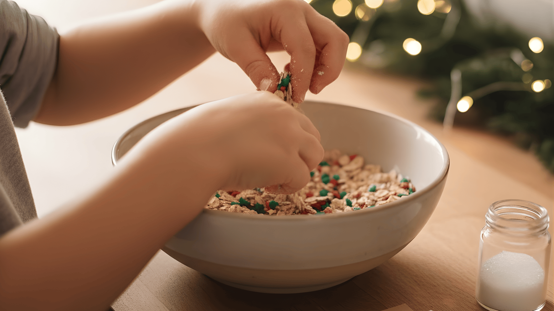 create reindeer food to sprinkle outside
