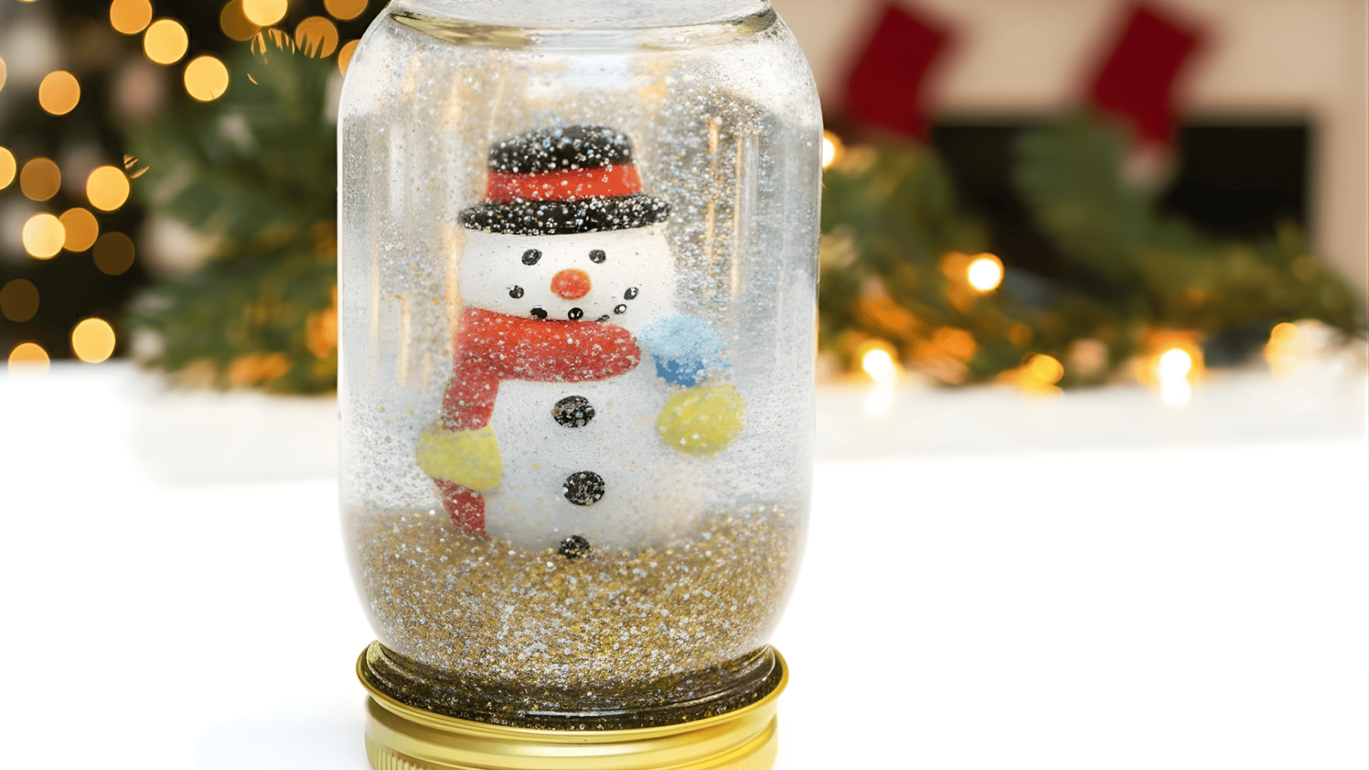 diy jar snow globe