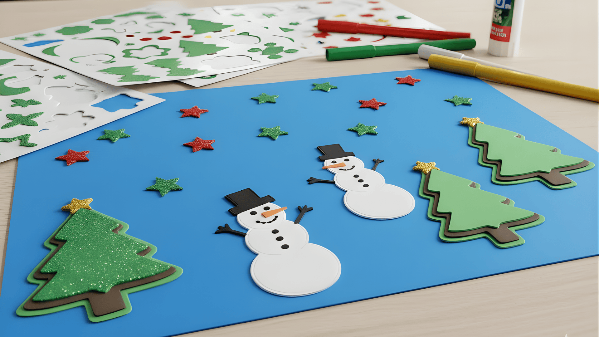foam sticker christmas scenes
