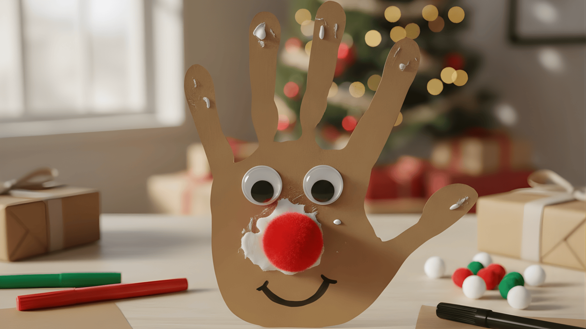 handprint reindeer craft