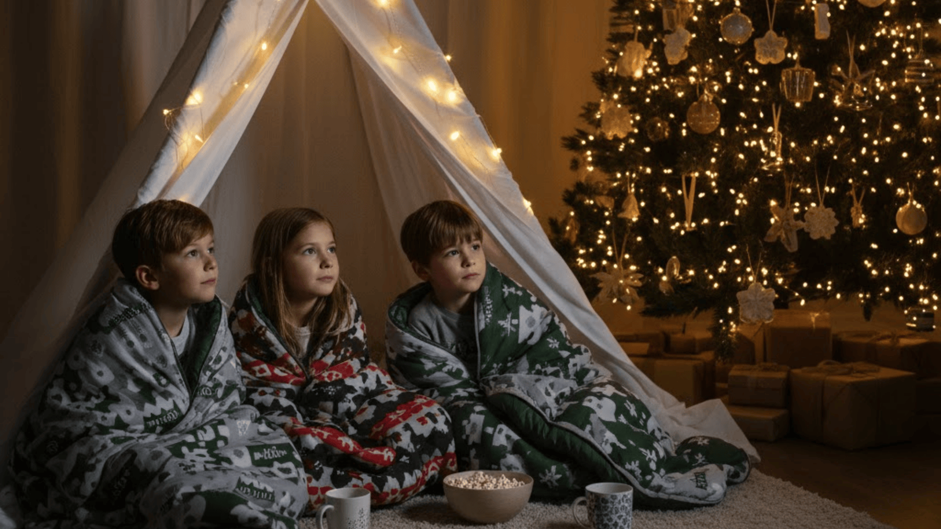 have a christmas eve camp in by the tree