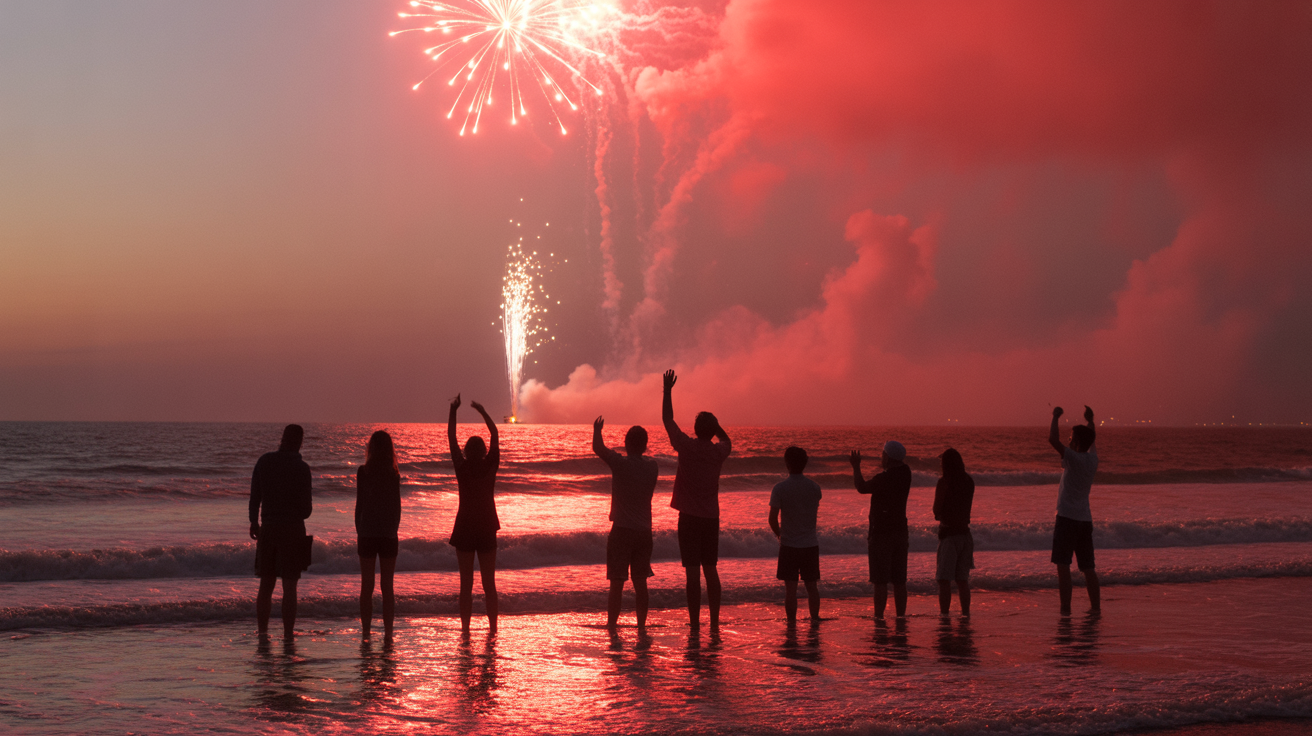 jumping over seven waves