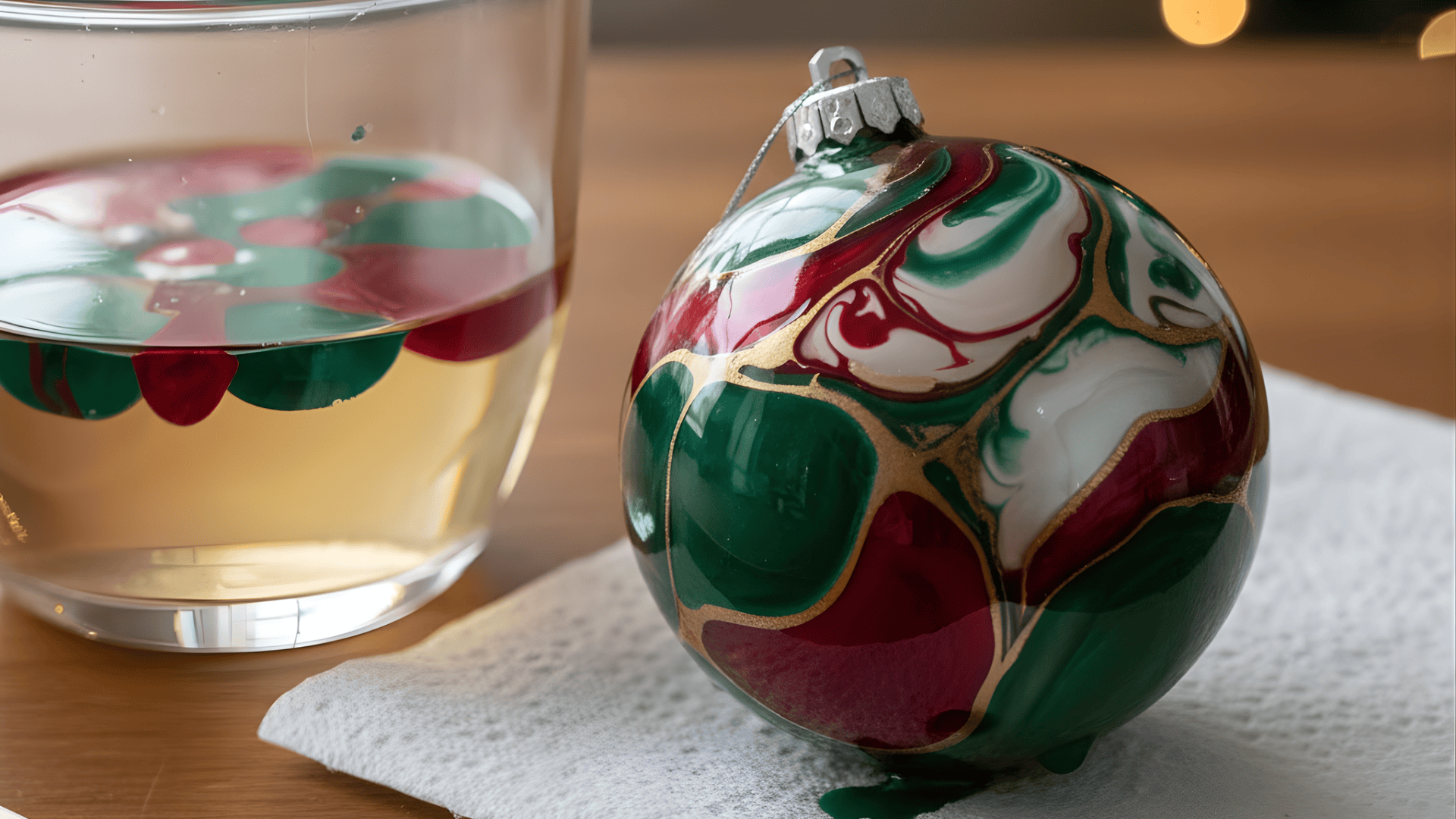 marble christmas ornaments