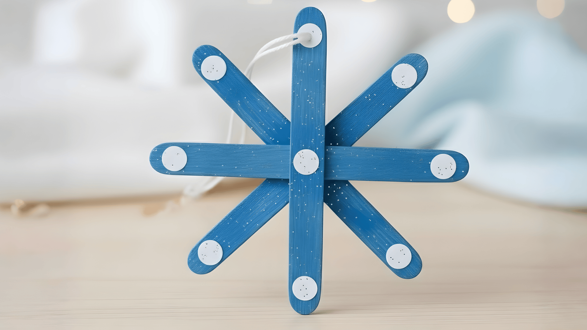 mini popsicle stick snowflake ornament