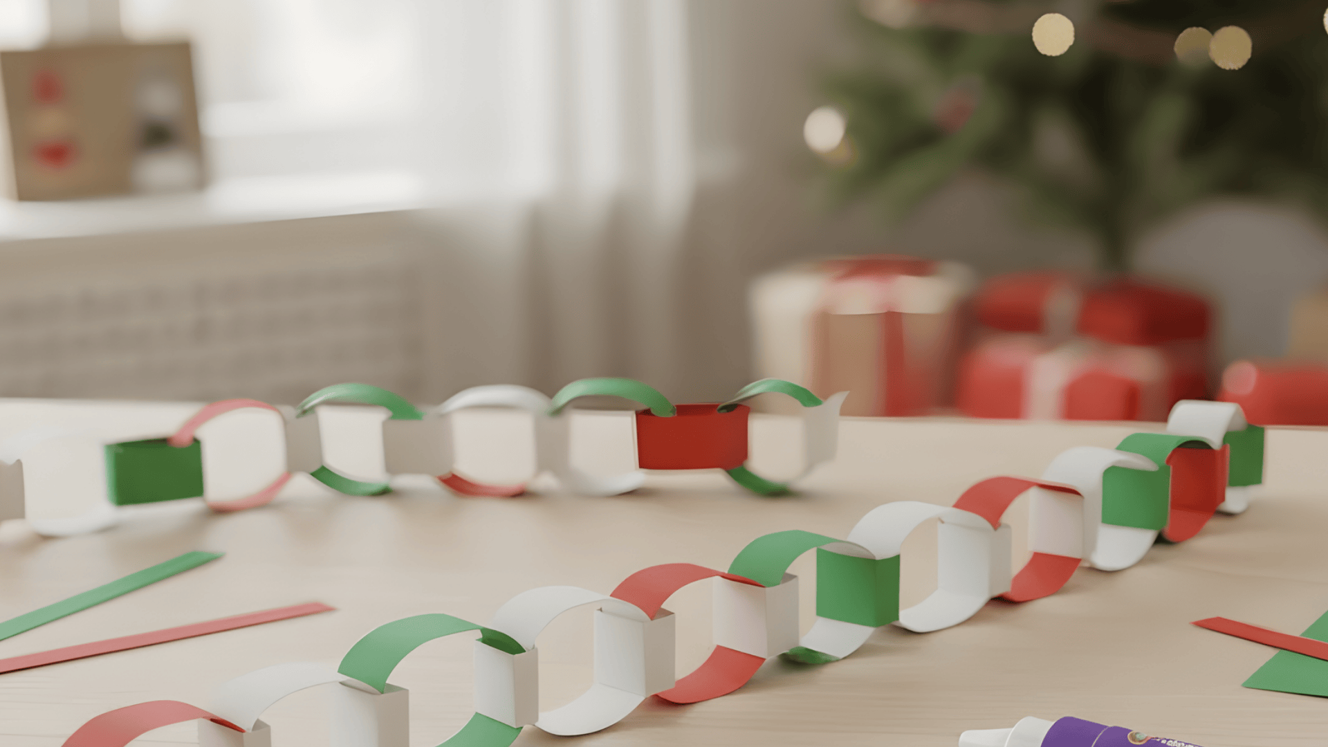 paper chain christmas garland